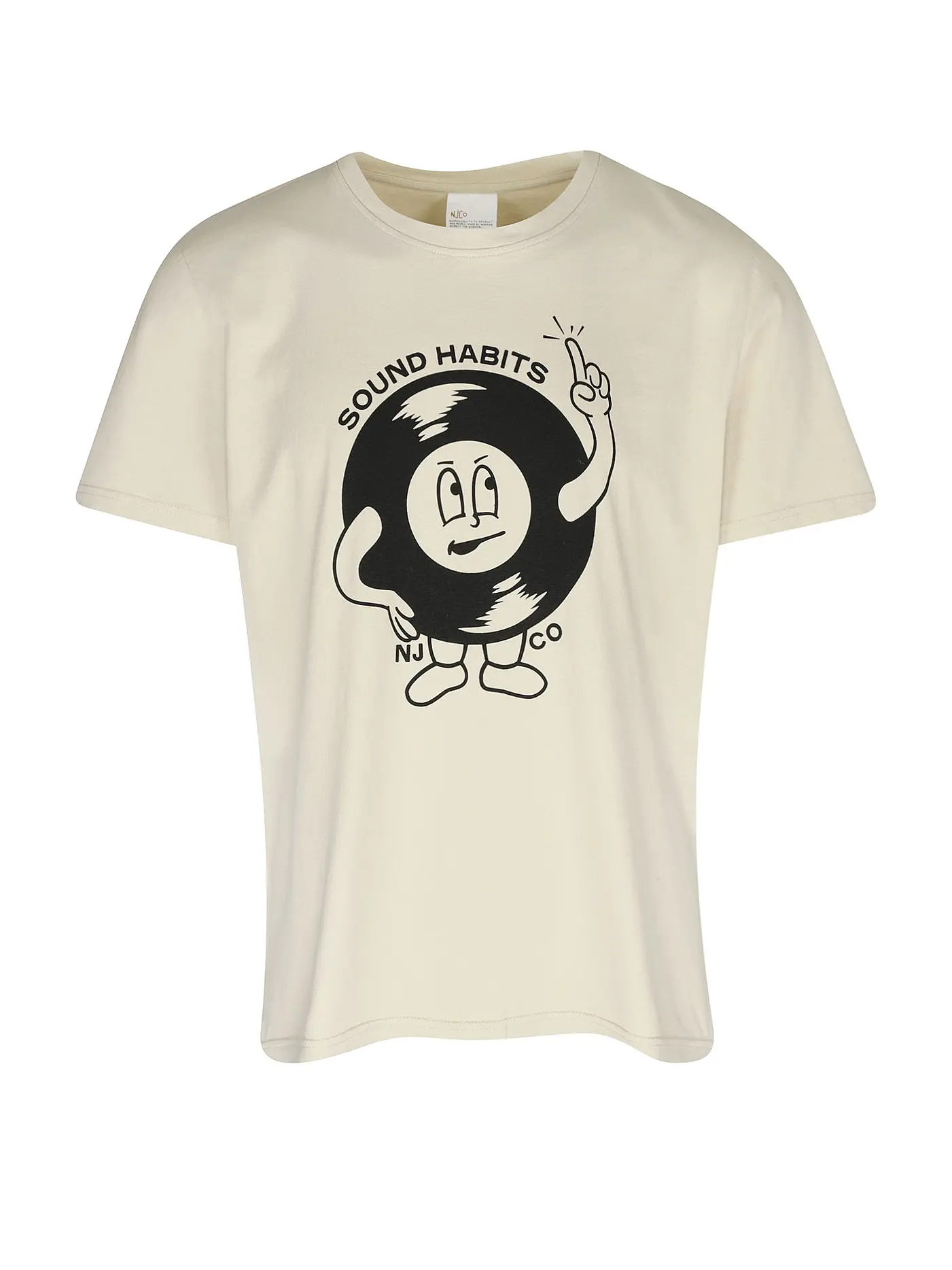 NUDIE JEANS | T-Shirt ROY SOUND HABITS  | creme