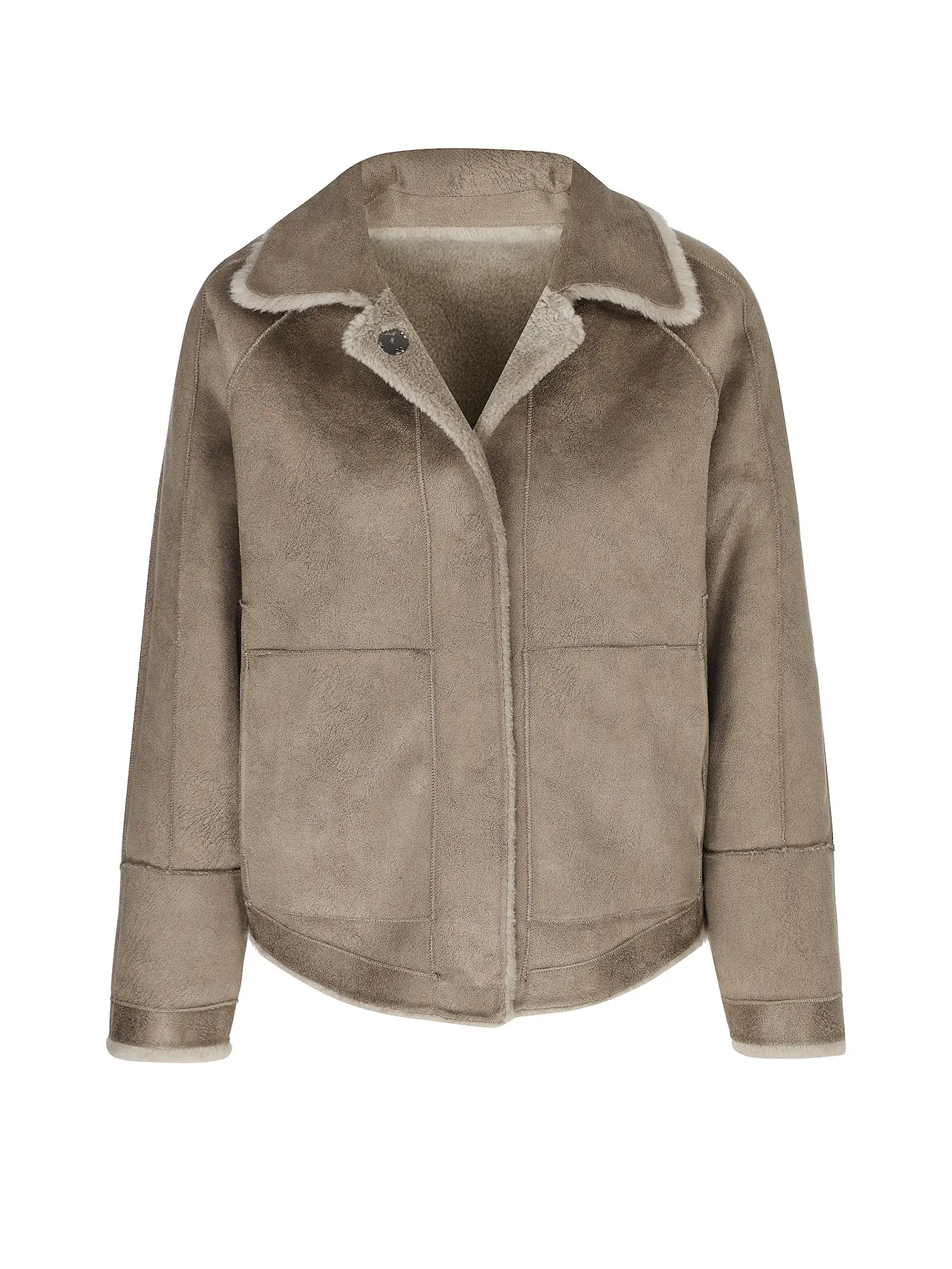 OAKWOOD | Wendejacke in Felloptik HELEN | hellbraun