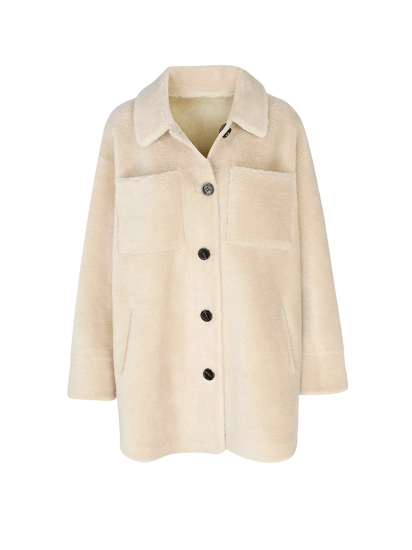 OAKWOOD | Wendejacke in Felloptik LILLY  | beige