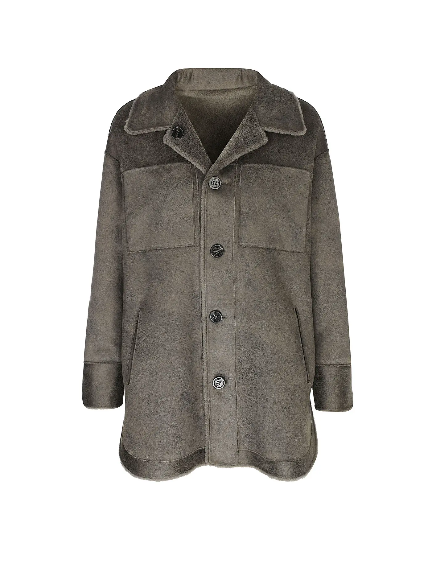 OAKWOOD | Wendejacke in Felloptik LILLY  | olive