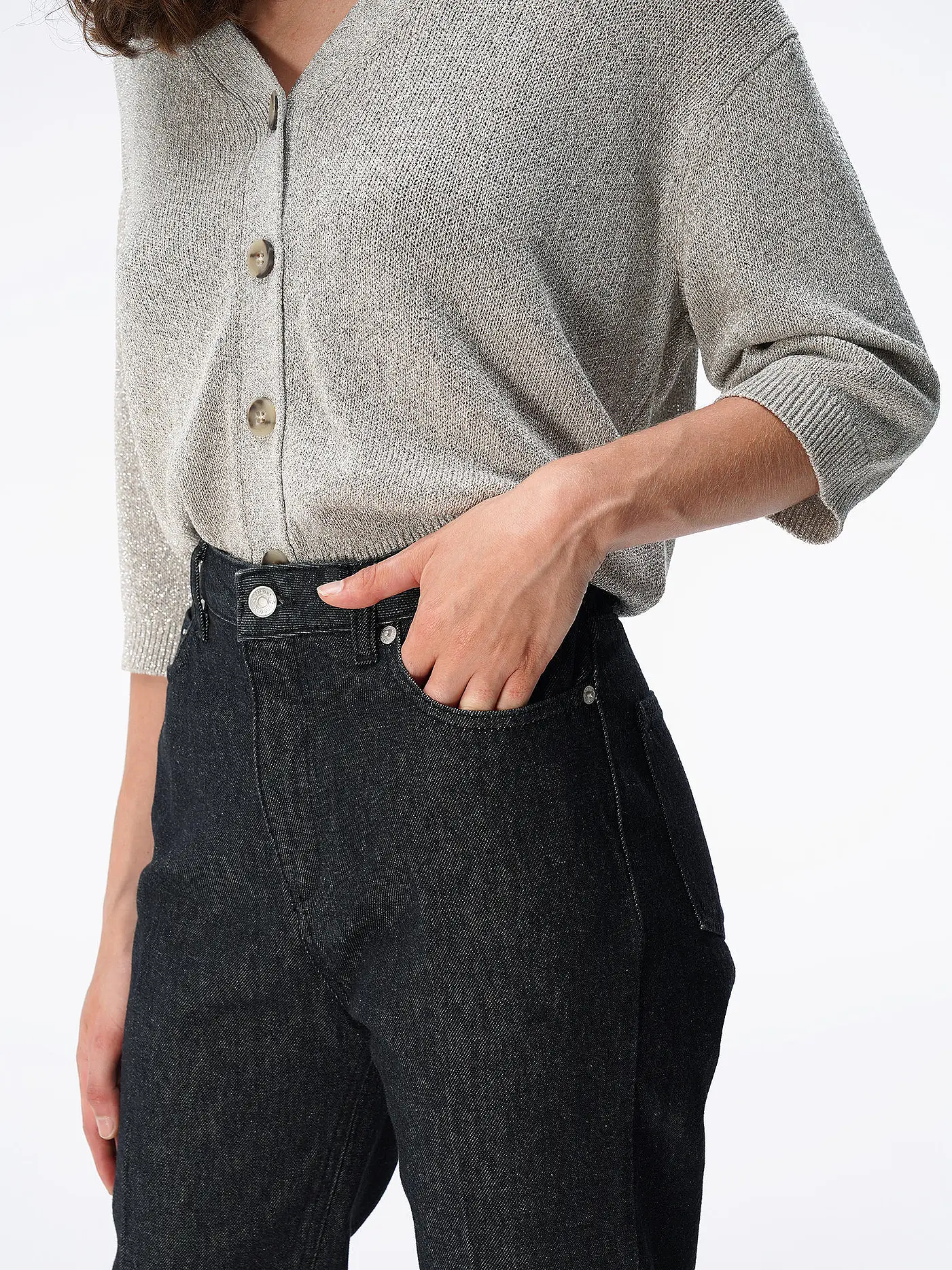 OFFICINE GENERALE | Jeans Flared Fit FLORE  | grau