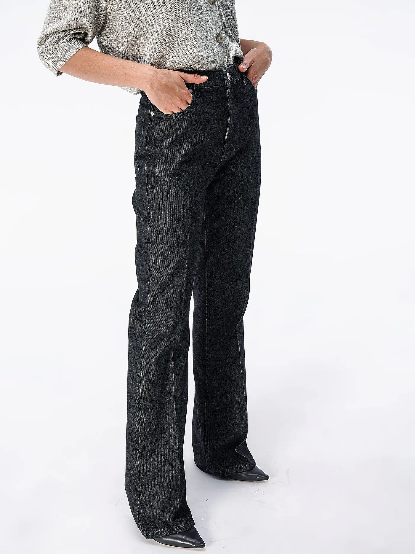 OFFICINE GENERALE | Jeans Flared Fit FLORE  | grau