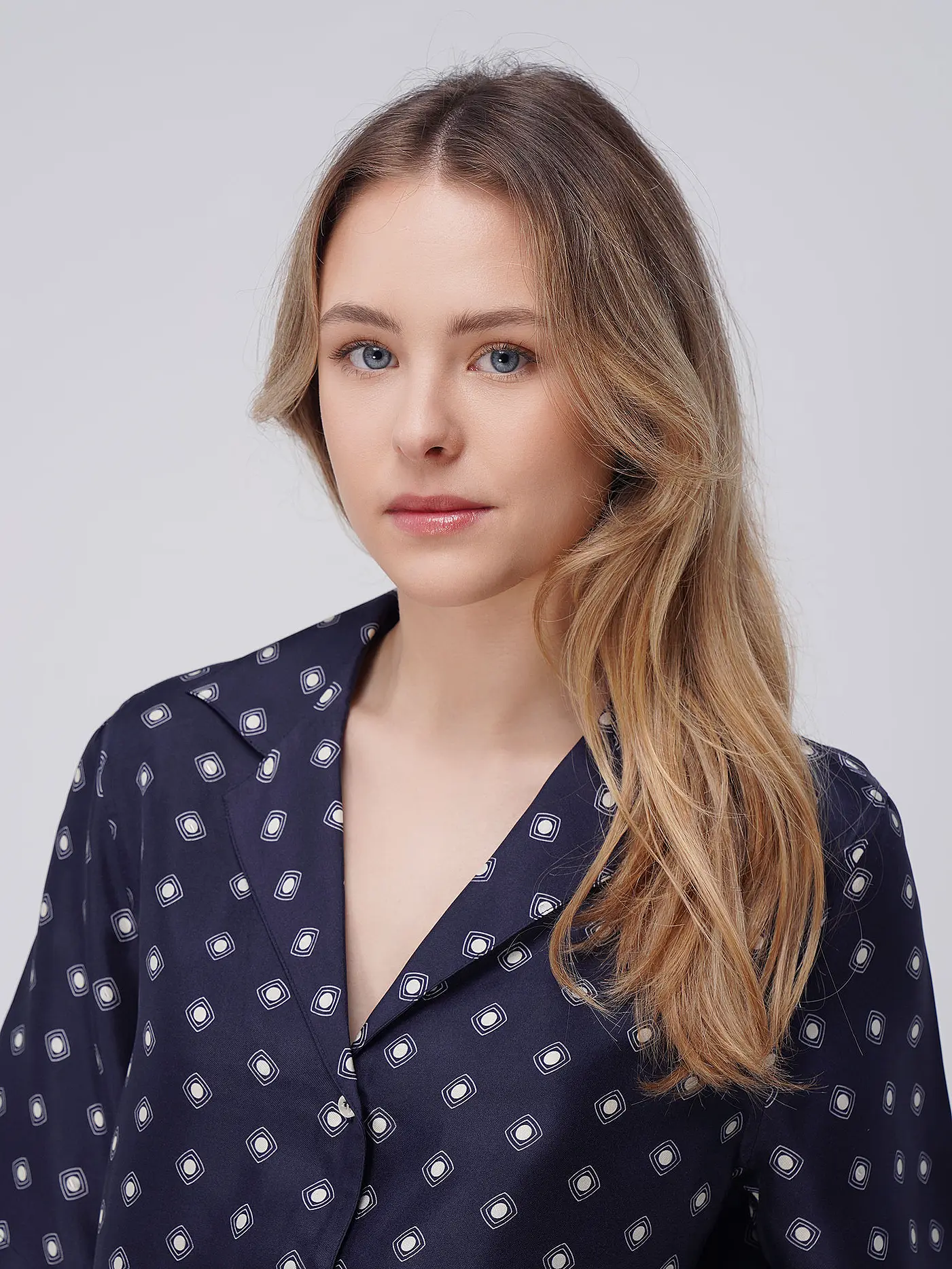 OFFICINE GENERALE | Seidenbluse NEW CRISTELLE | dunkelblau