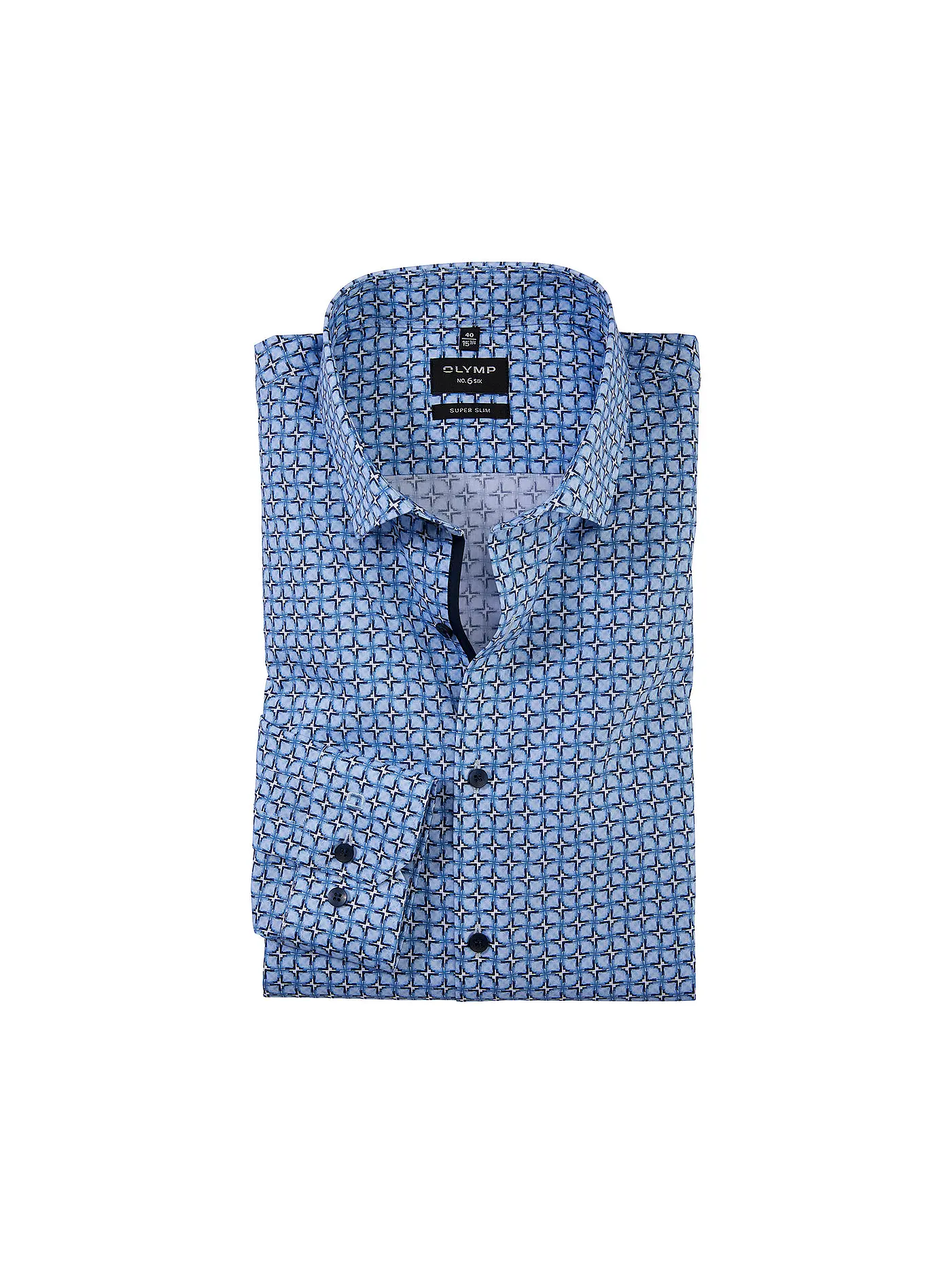OLYMP NO.6 | Hemd Super Slim Fit  | blau