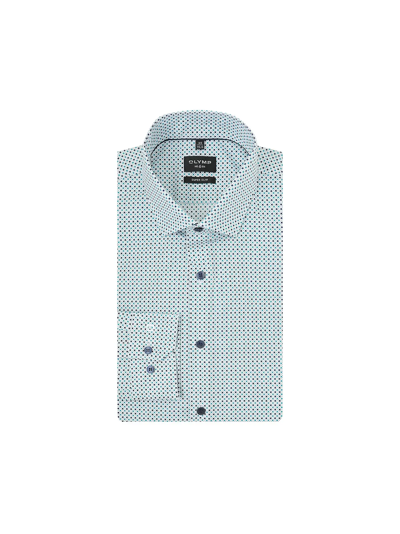 OLYMP NO.6 | Hemd Super Slim Fit  | petrol