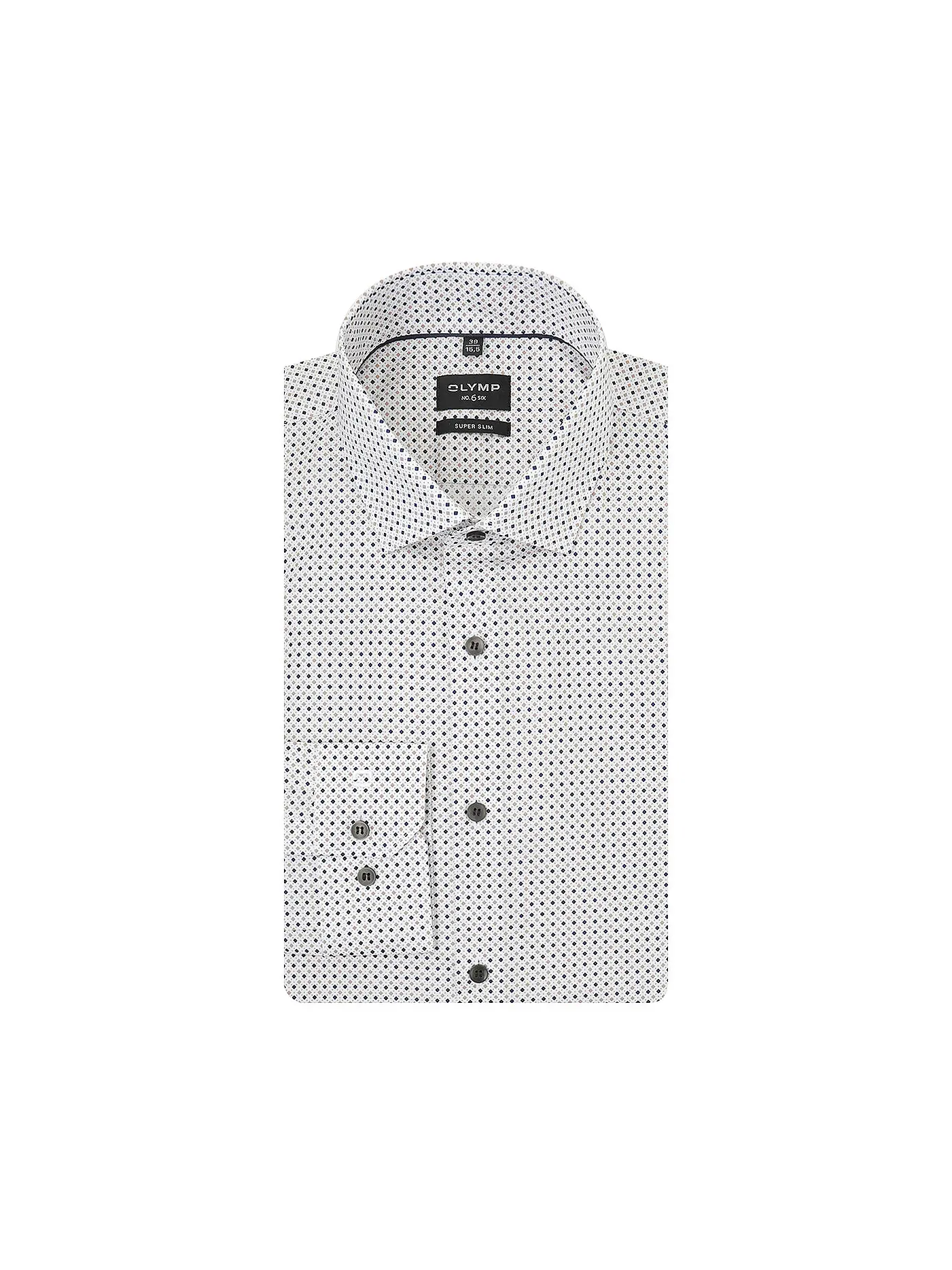 OLYMP NO.6 | Hemd Super Slim Fit  | beige