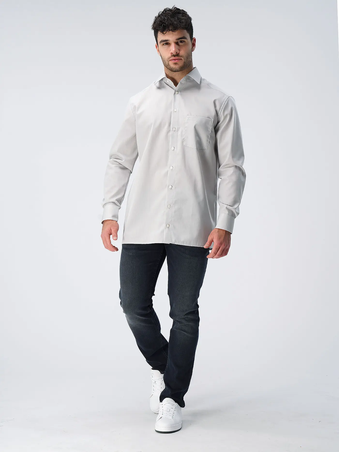 OLYMP | Hemd Comfort Fit | grau