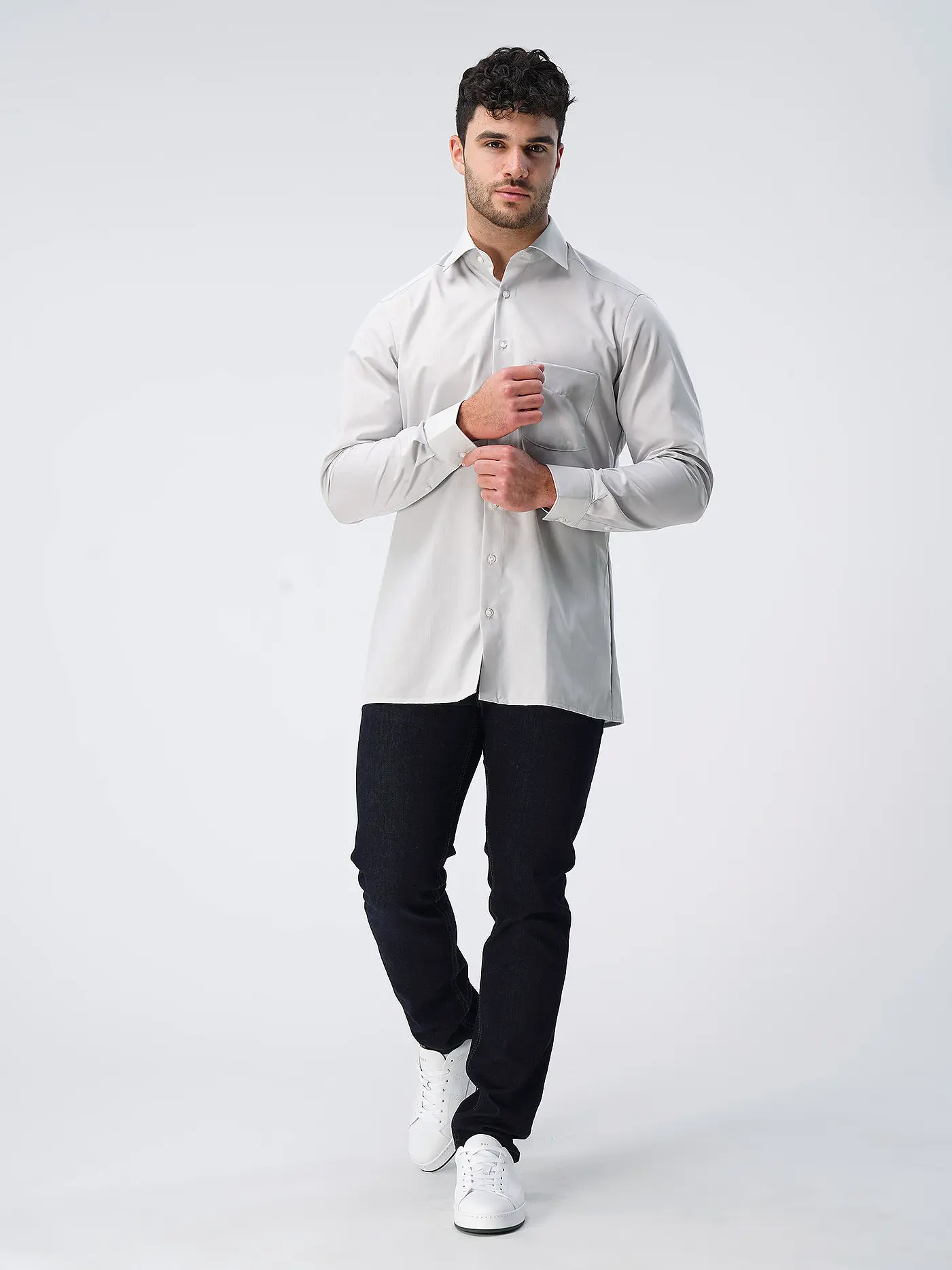 OLYMP | Hemd Modern Fit | grau