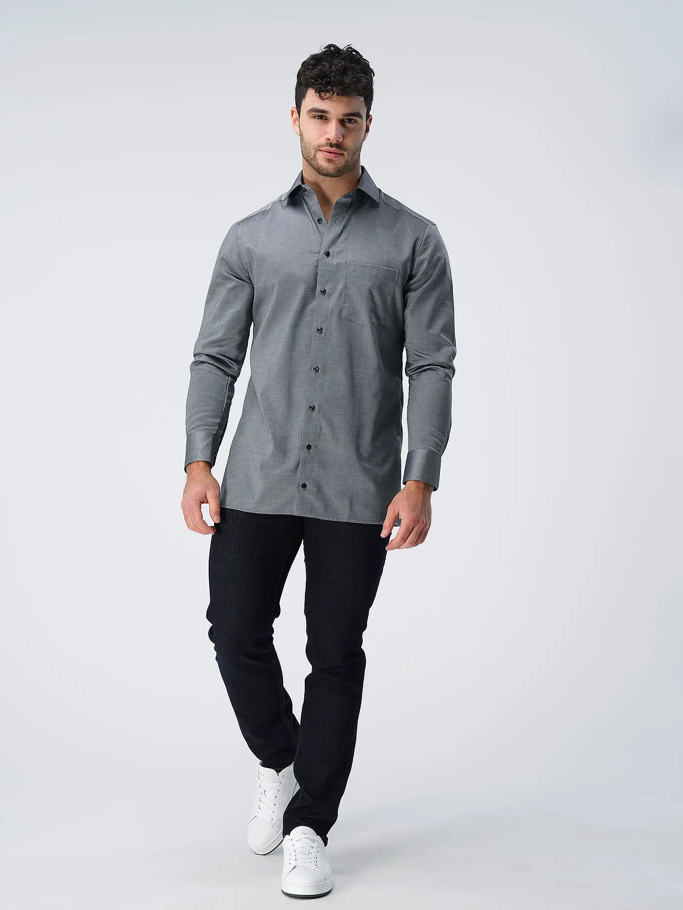 OLYMP | Hemd Modern Fit | grau