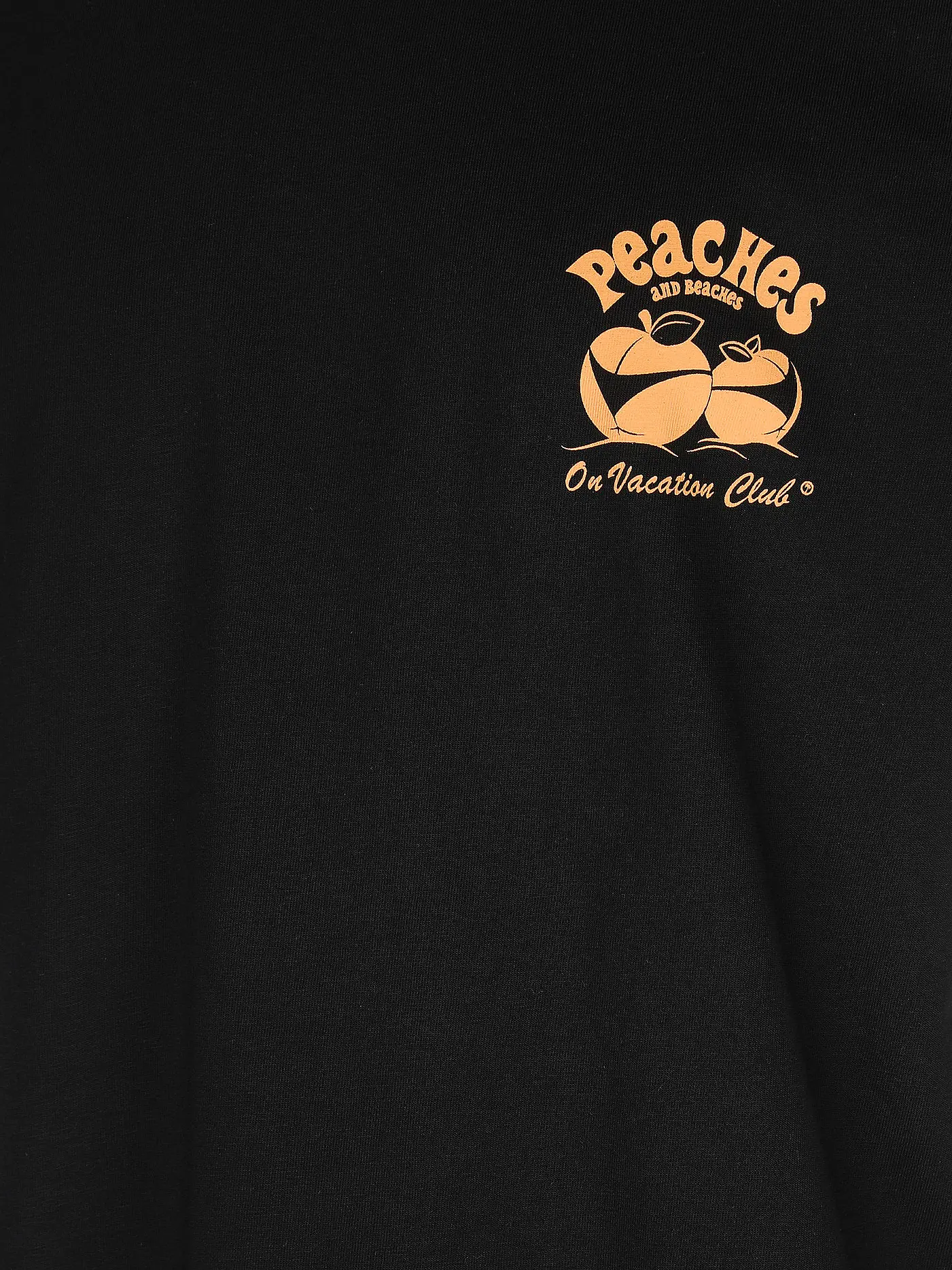 ON VACATION | T-Shirt PEACHES & BEACHES  | schwarz