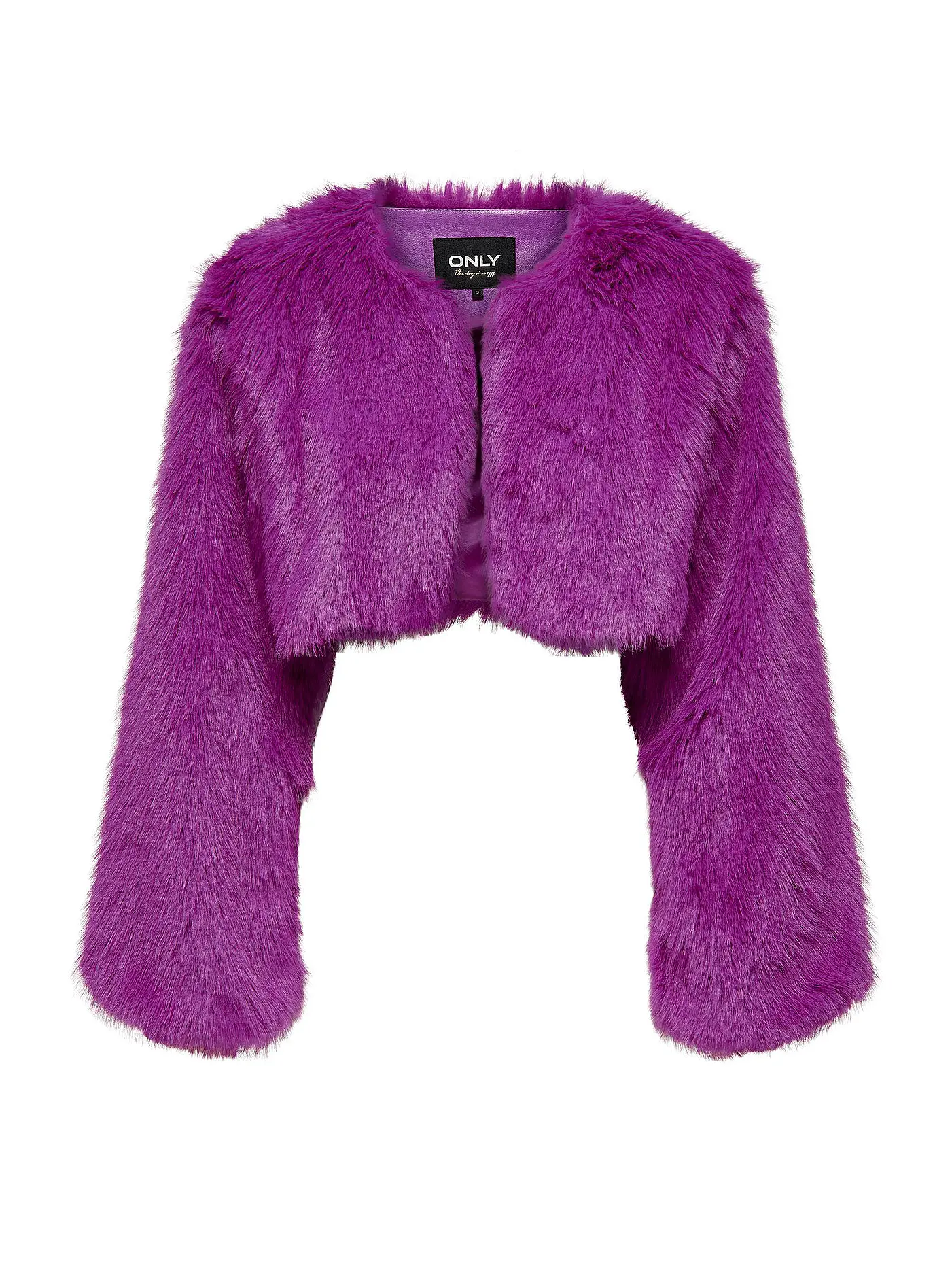 ONLY |  Jacke in Felloptik Cropped Fit ONLVIVIAN | beere