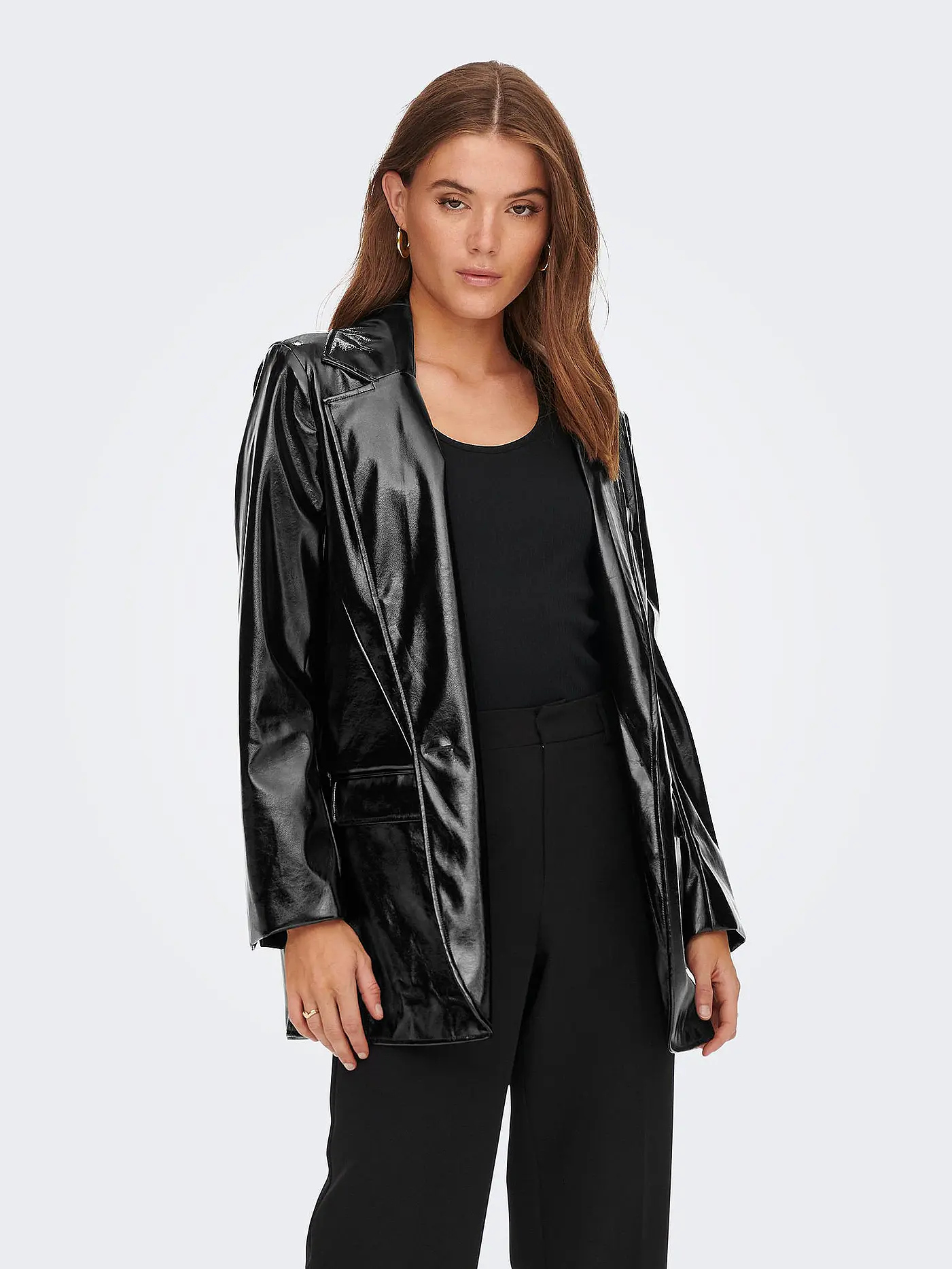 ONLY | Blazer in Lederoptik ONLLANA-RUTH | schwarz
