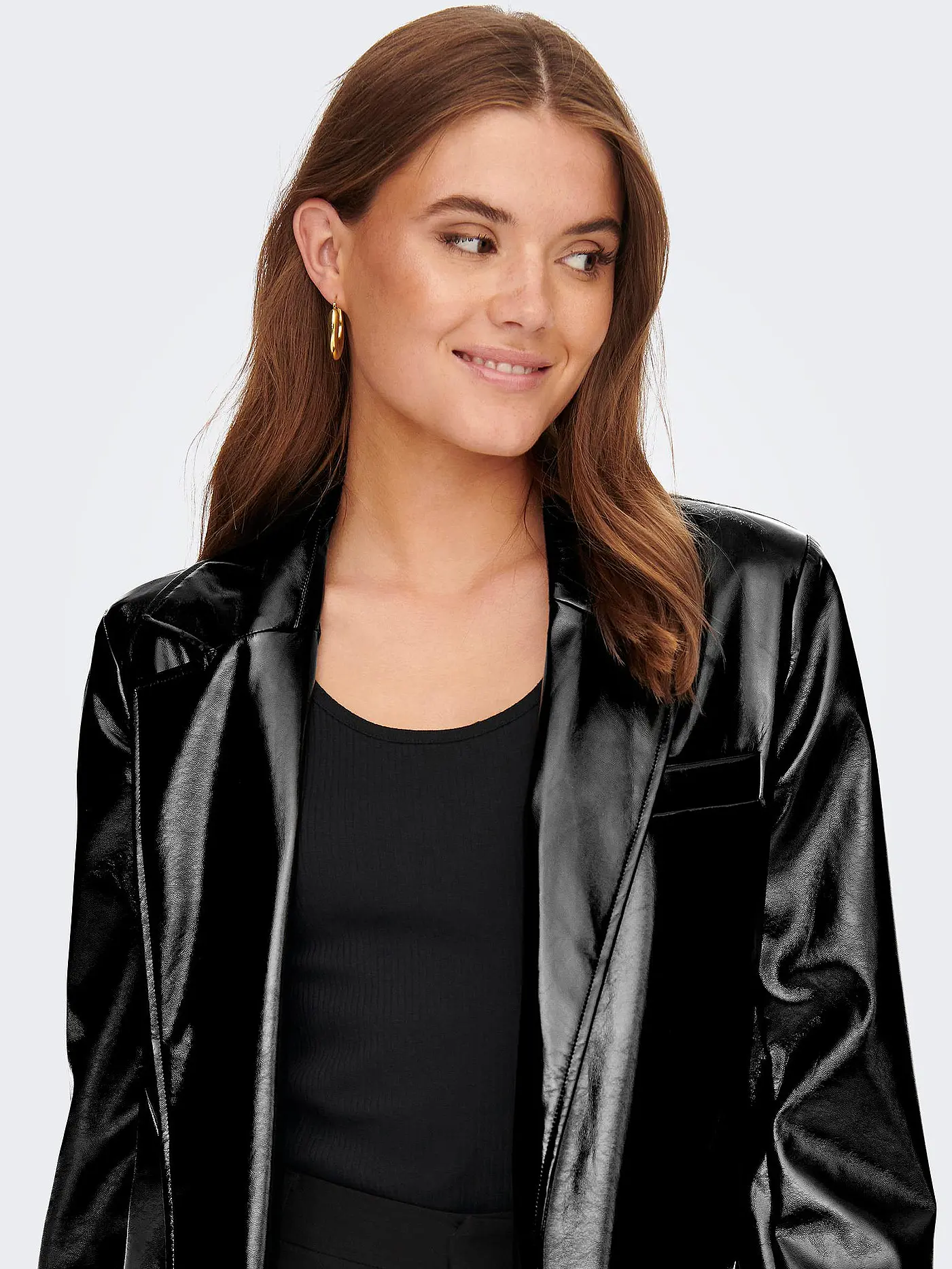 ONLY | Blazer in Lederoptik ONLLANA-RUTH | schwarz