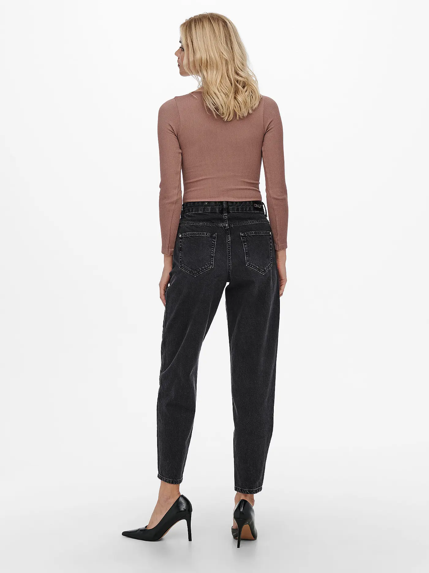 ONLY | Highwaist Jeans Balloon Fit 7/8 ONLTROY  | schwarz