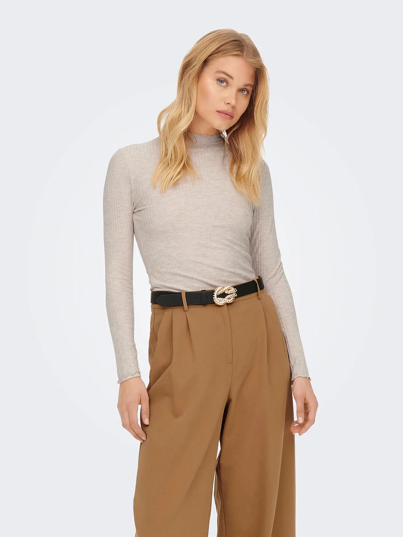 ONLY | Langarmshirt ONLEMMA  | beige