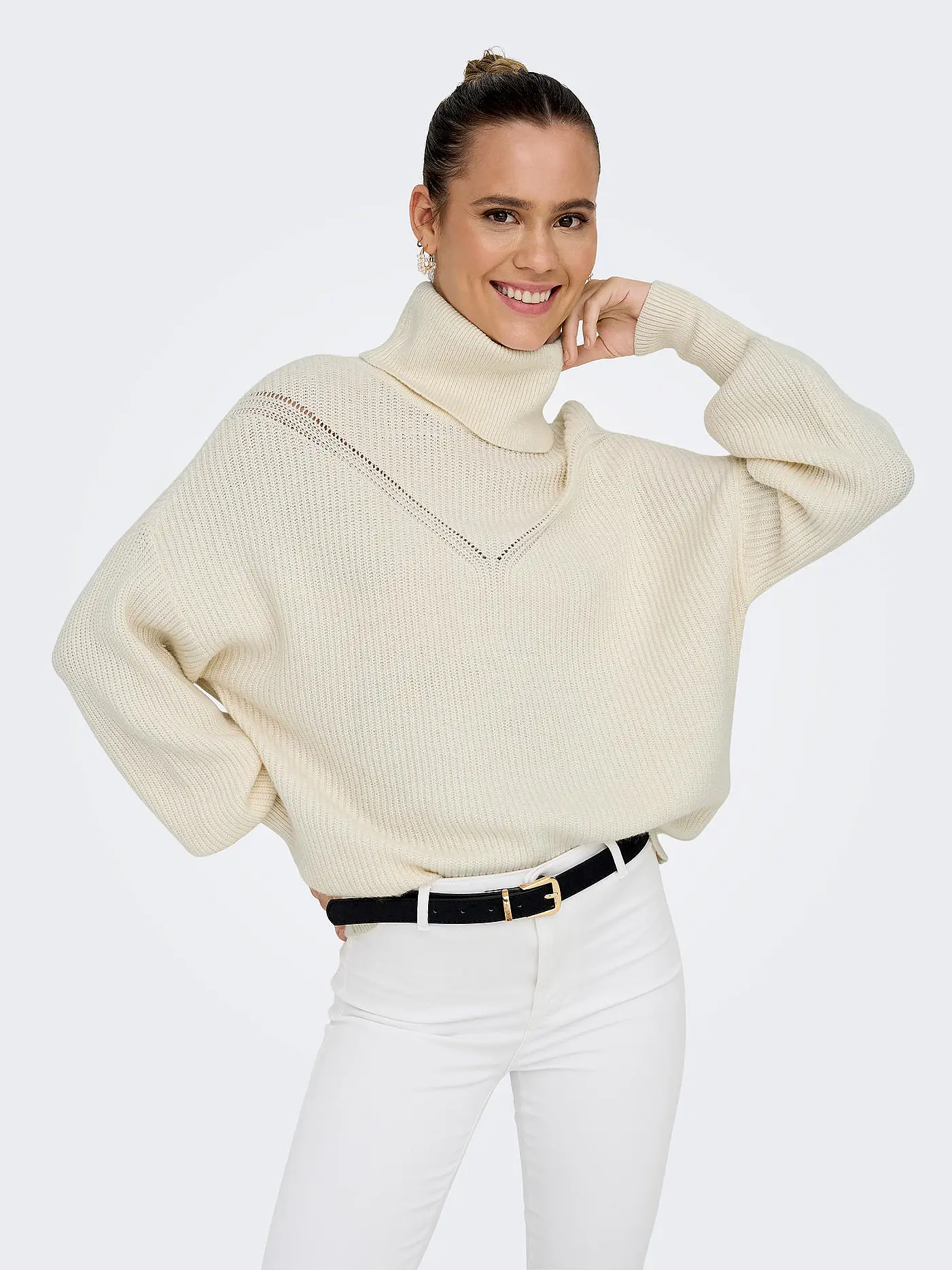 ONLY | Rollkragenpullover ONLKATIA | hellgrau