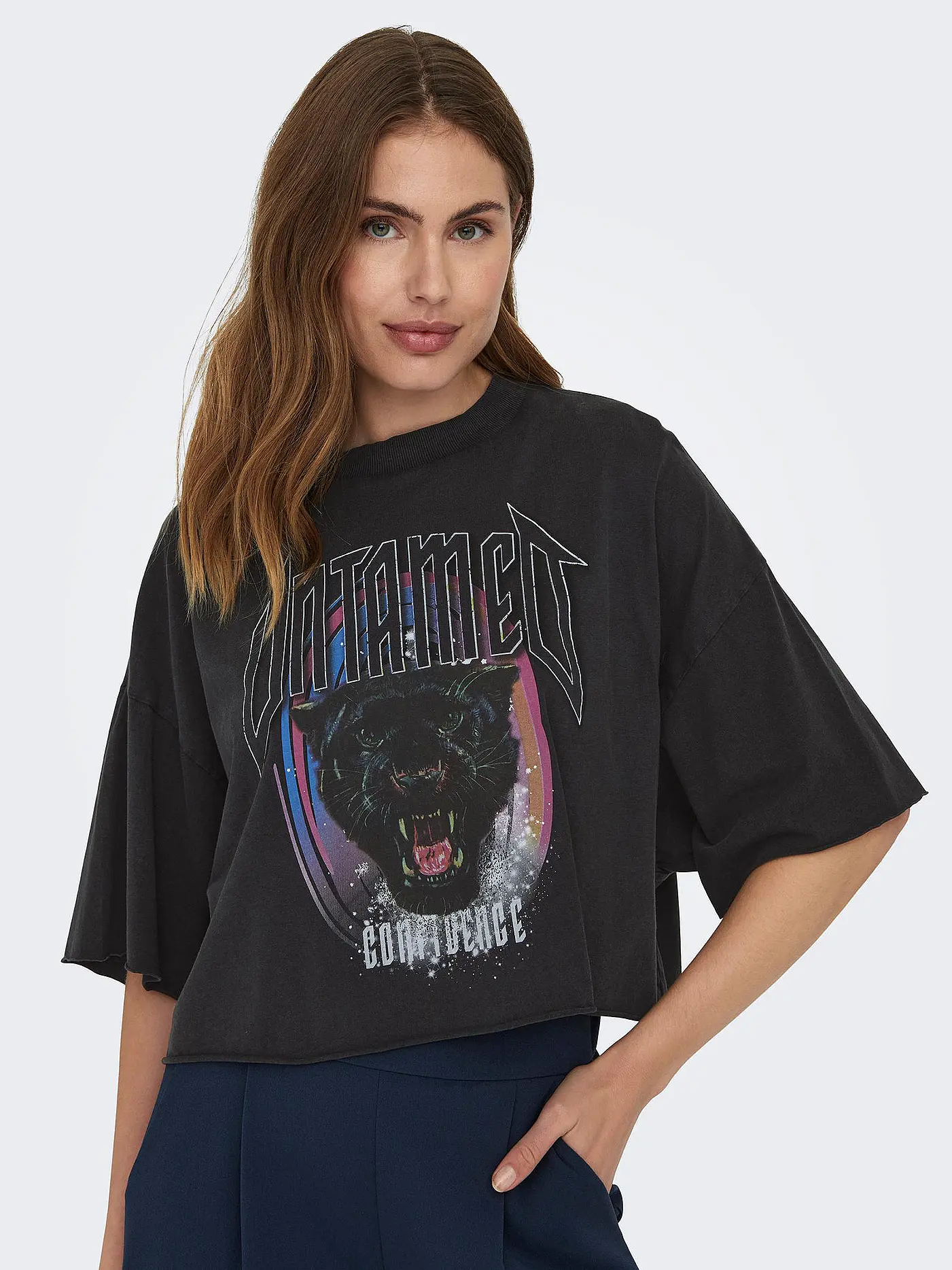 ONLY | T-Shirt ONLLUCY | schwarz