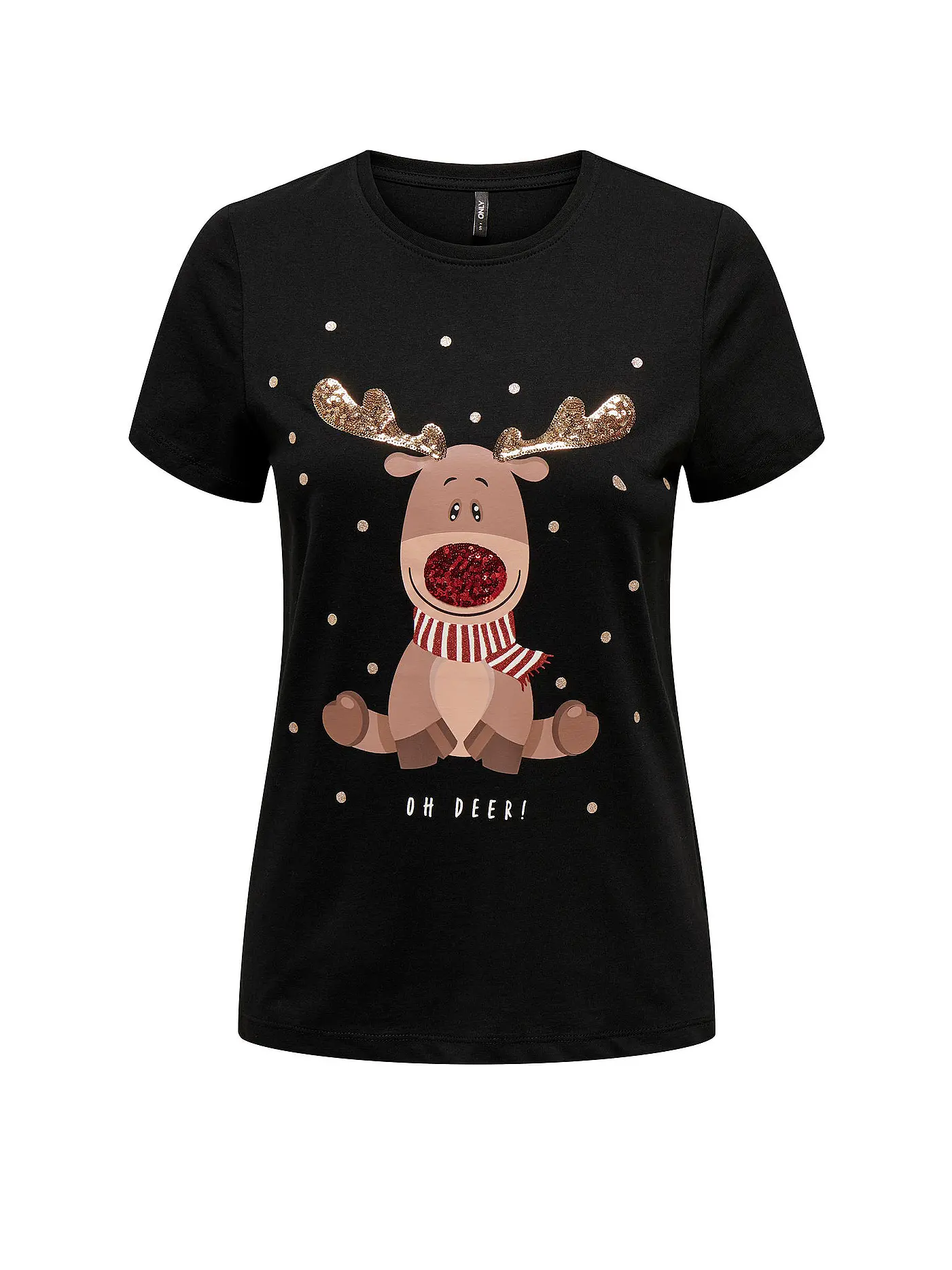 ONLY | T-Shirt ONLYRSA CHRISTMAS | schwarz