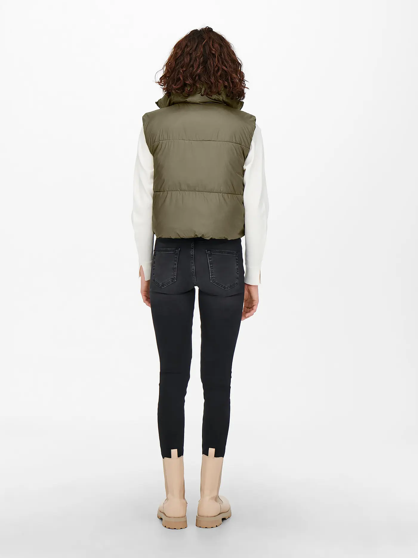ONLY | Wendesteppgilet Cropped Fit ONLRICKY  | olive