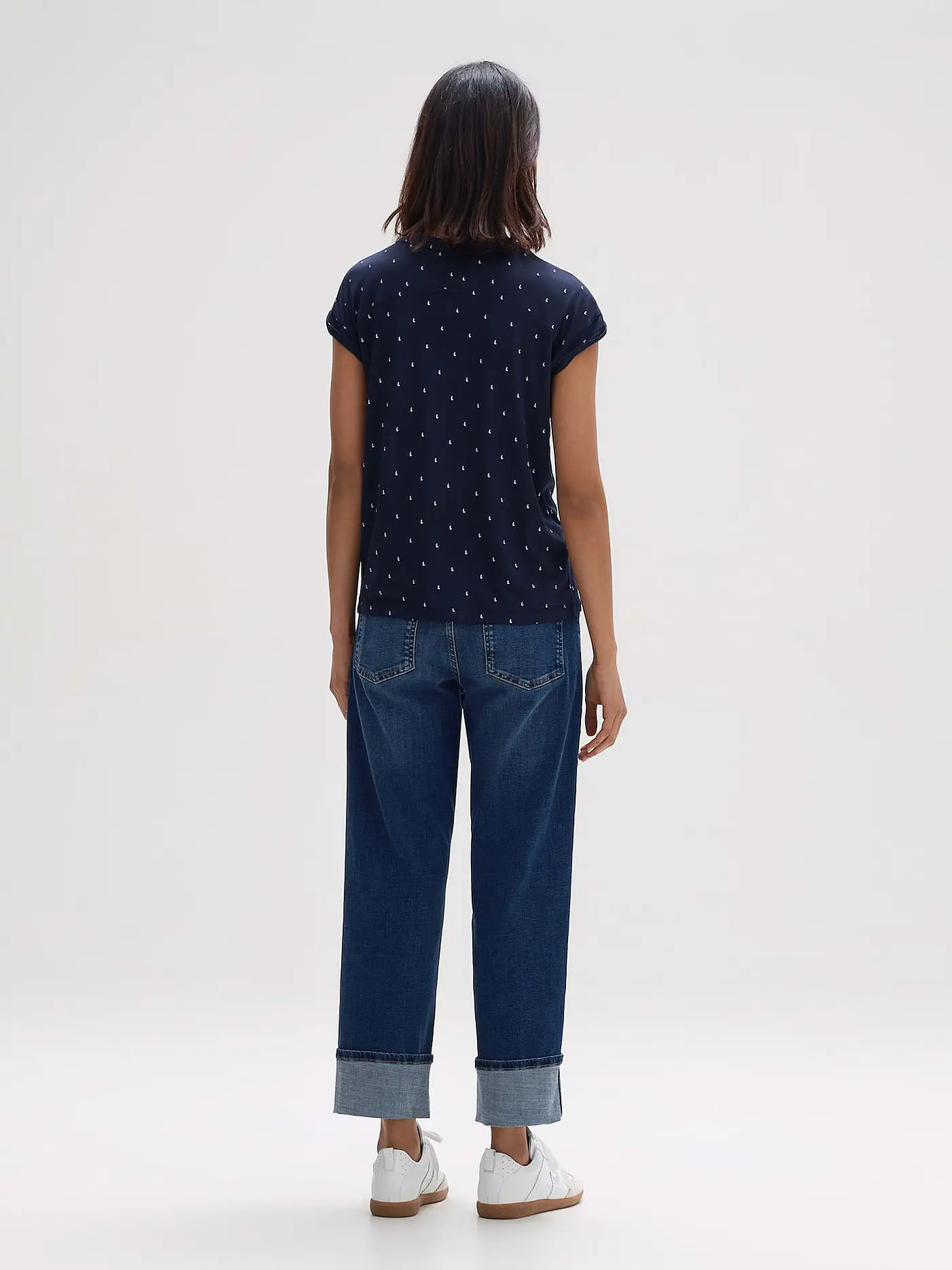 OPUS | Bluse SANDI DOTSY | dunkelblau