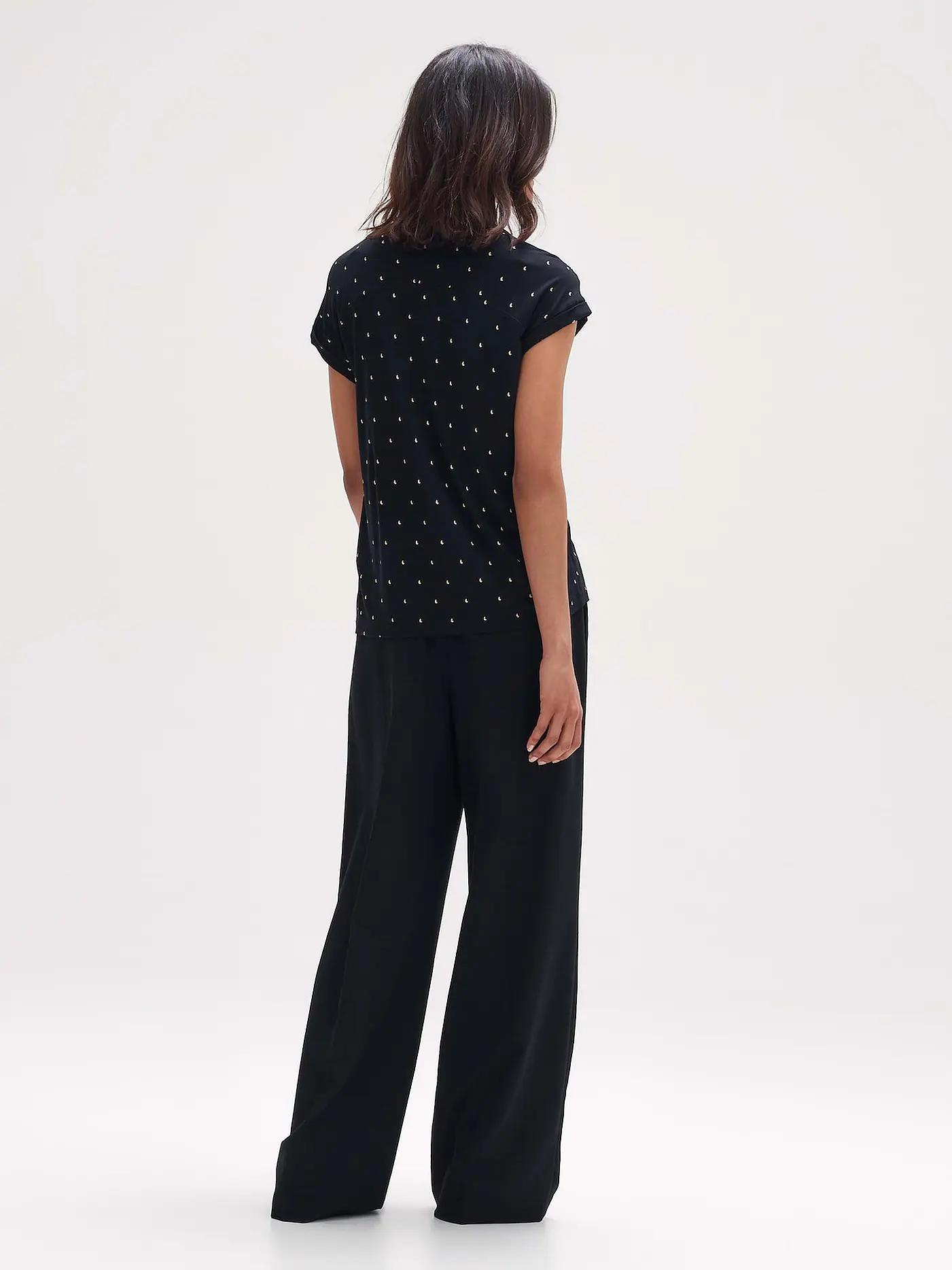 OPUS | Bluse SANDI DOTSY | schwarz