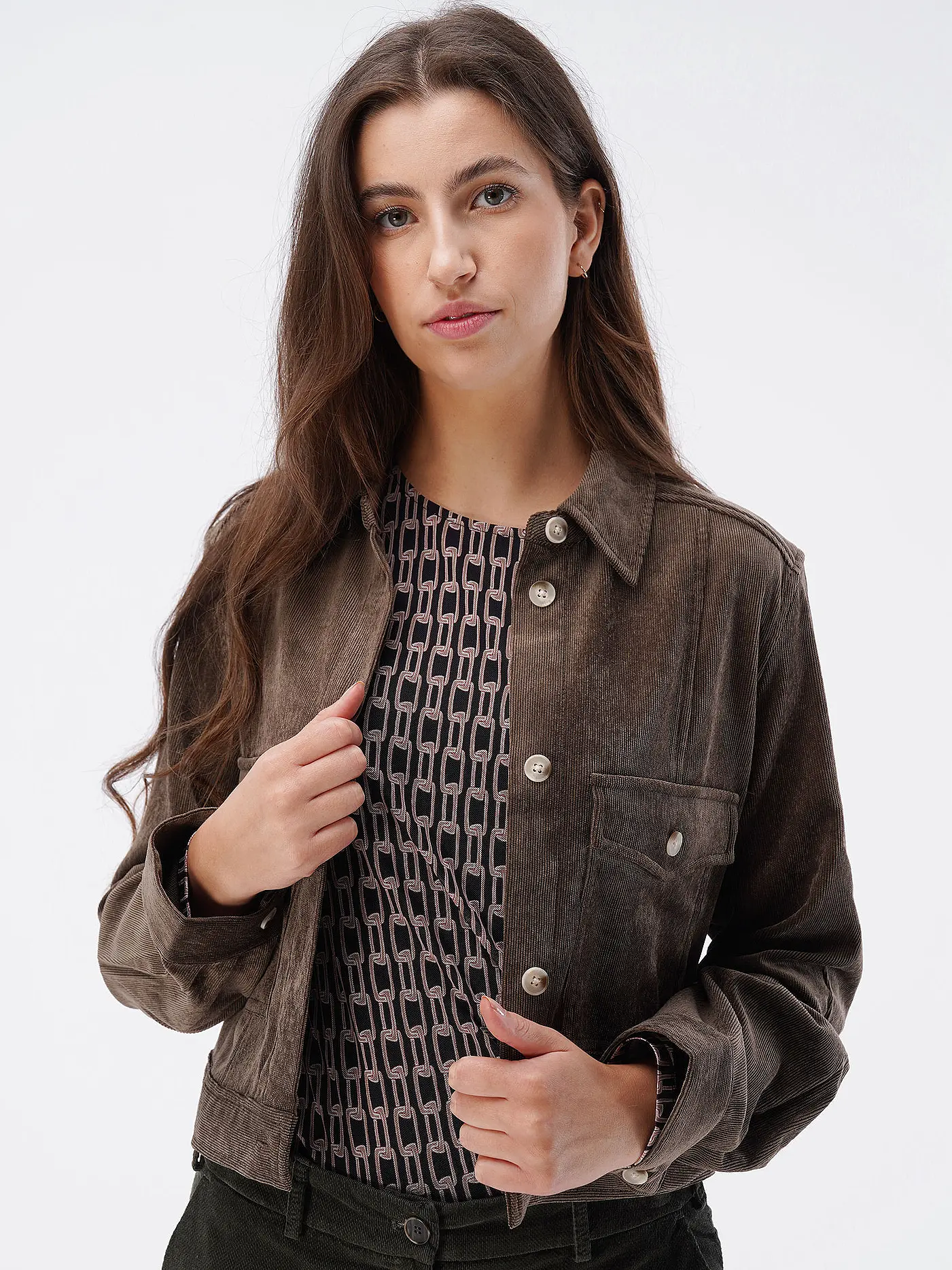OPUS | Cordjacke HESANI | braun
