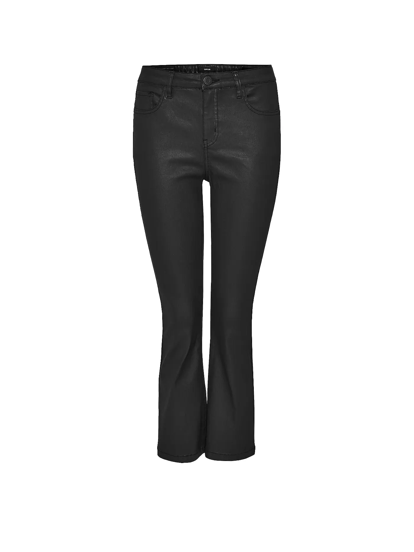 OPUS | Jeans in Lederoptik 7/8 EMEDA | schwarz