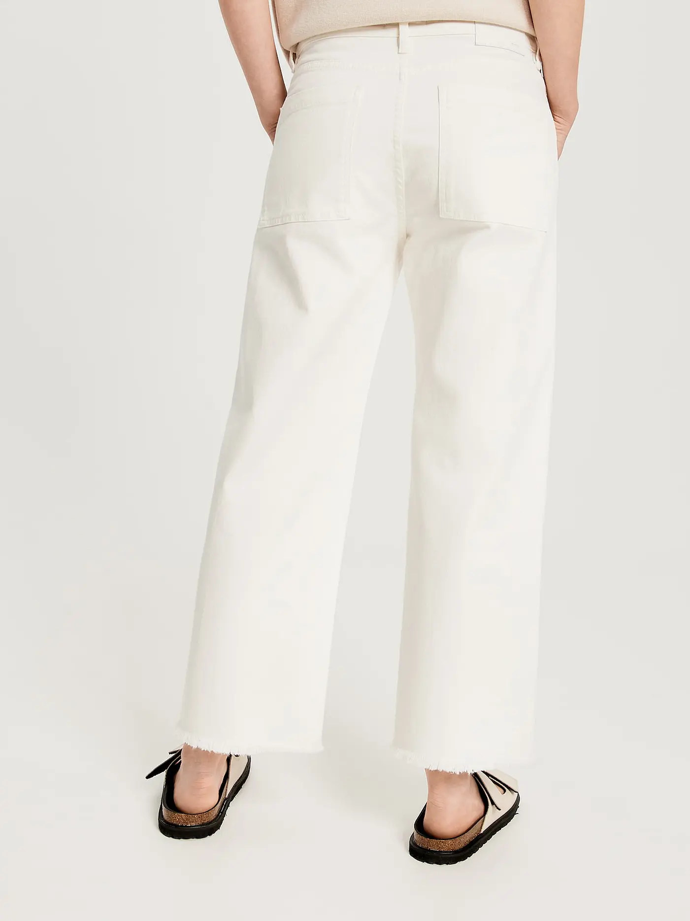 OPUS | Jeans Straight Fit Cropped | creme
