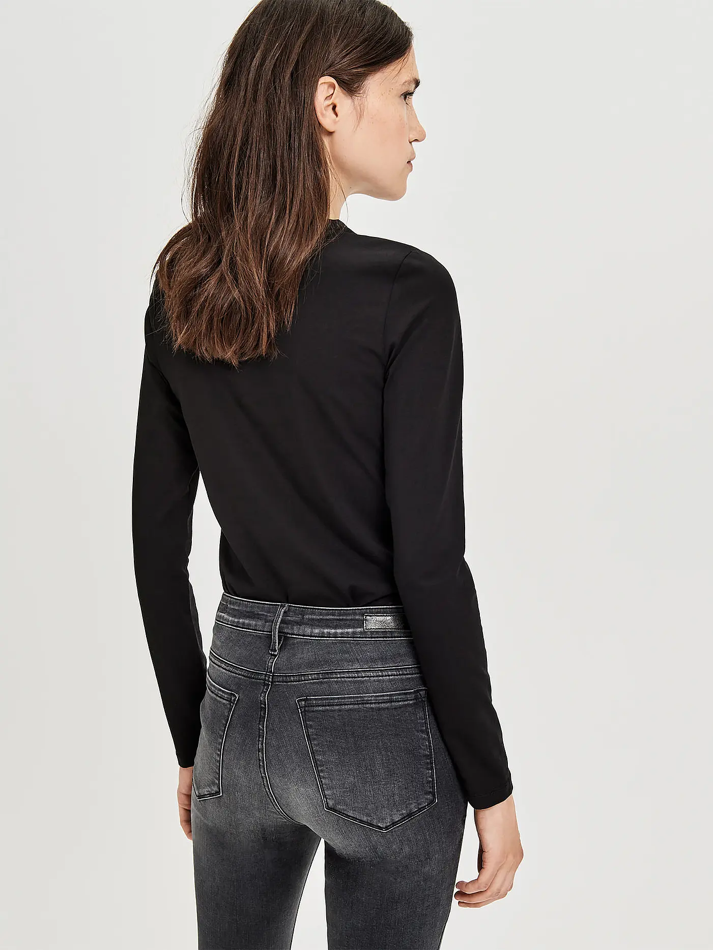 OPUS | Langarmshirt Daily I | schwarz