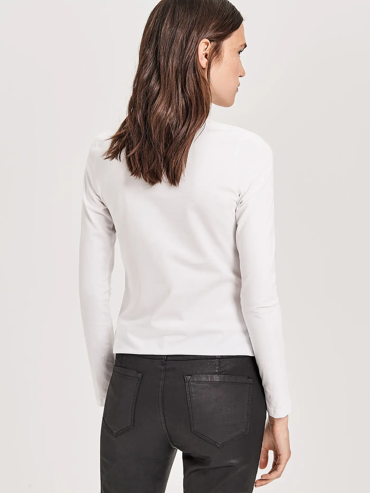 OPUS | Langarmshirt Daily I | weiss