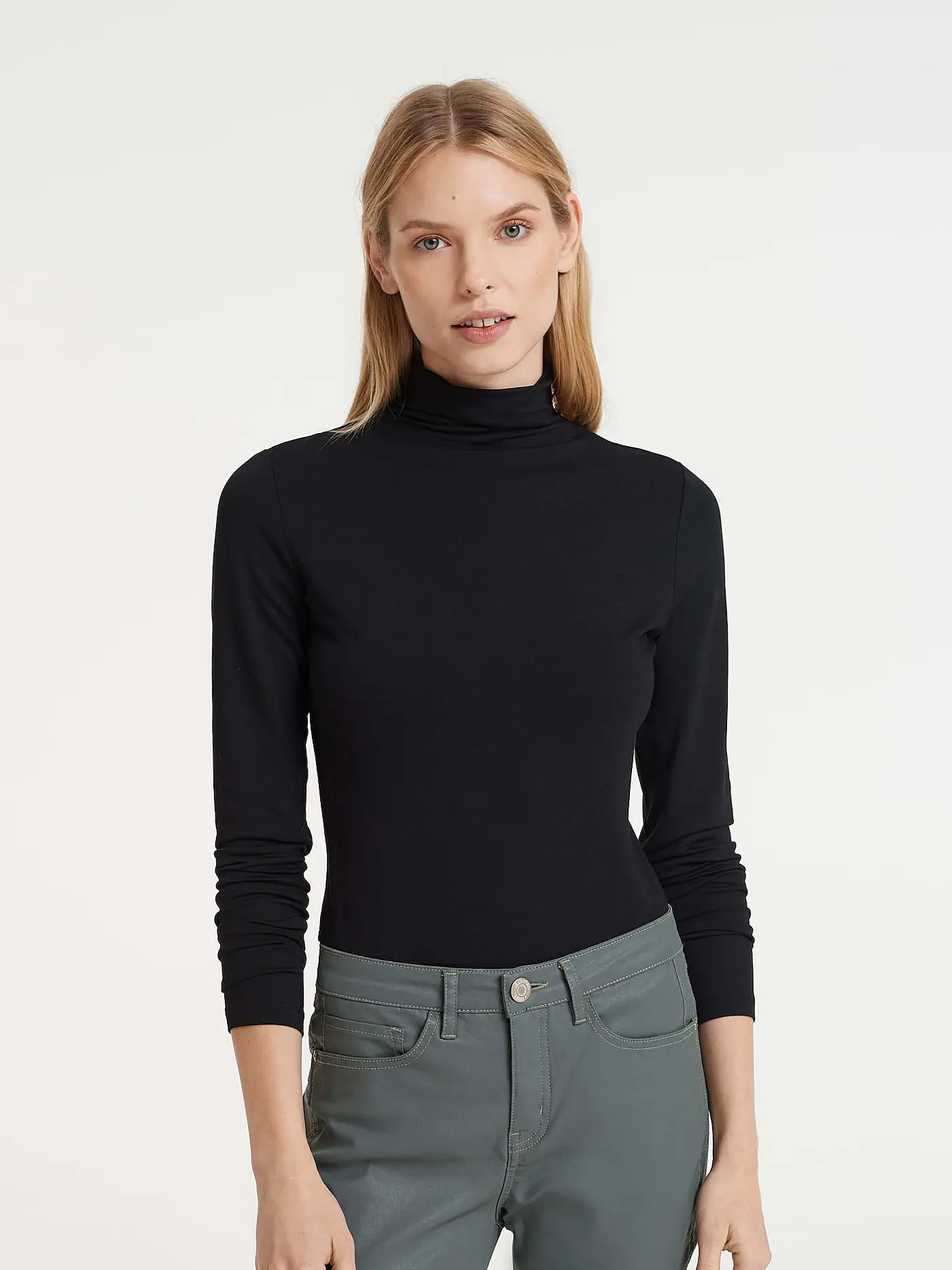 OPUS | Langarmshirt SAYAR | schwarz