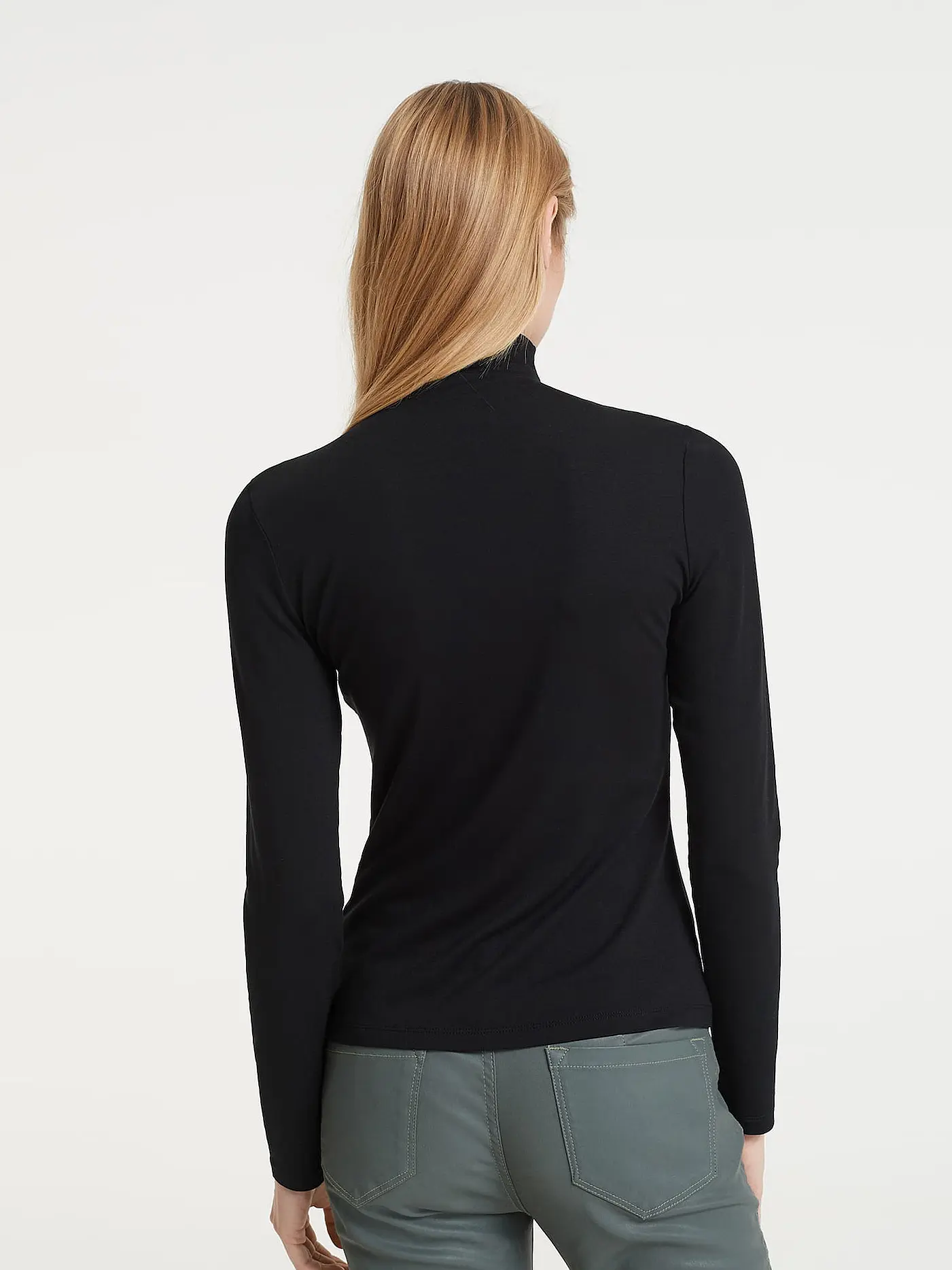 OPUS | Langarmshirt SAYAR | schwarz