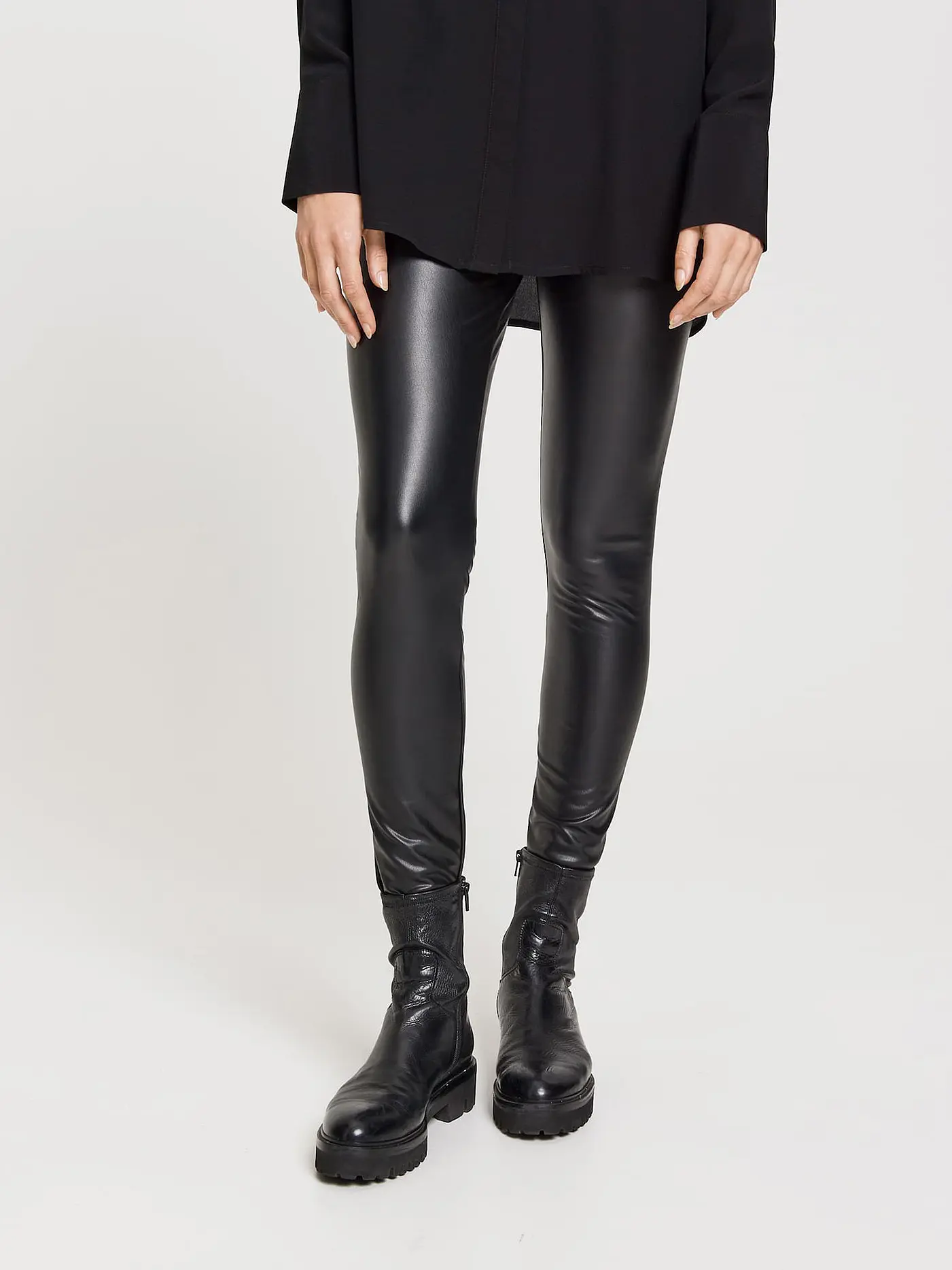 OPUS | Legging in Lederoptik ELYSSA | schwarz