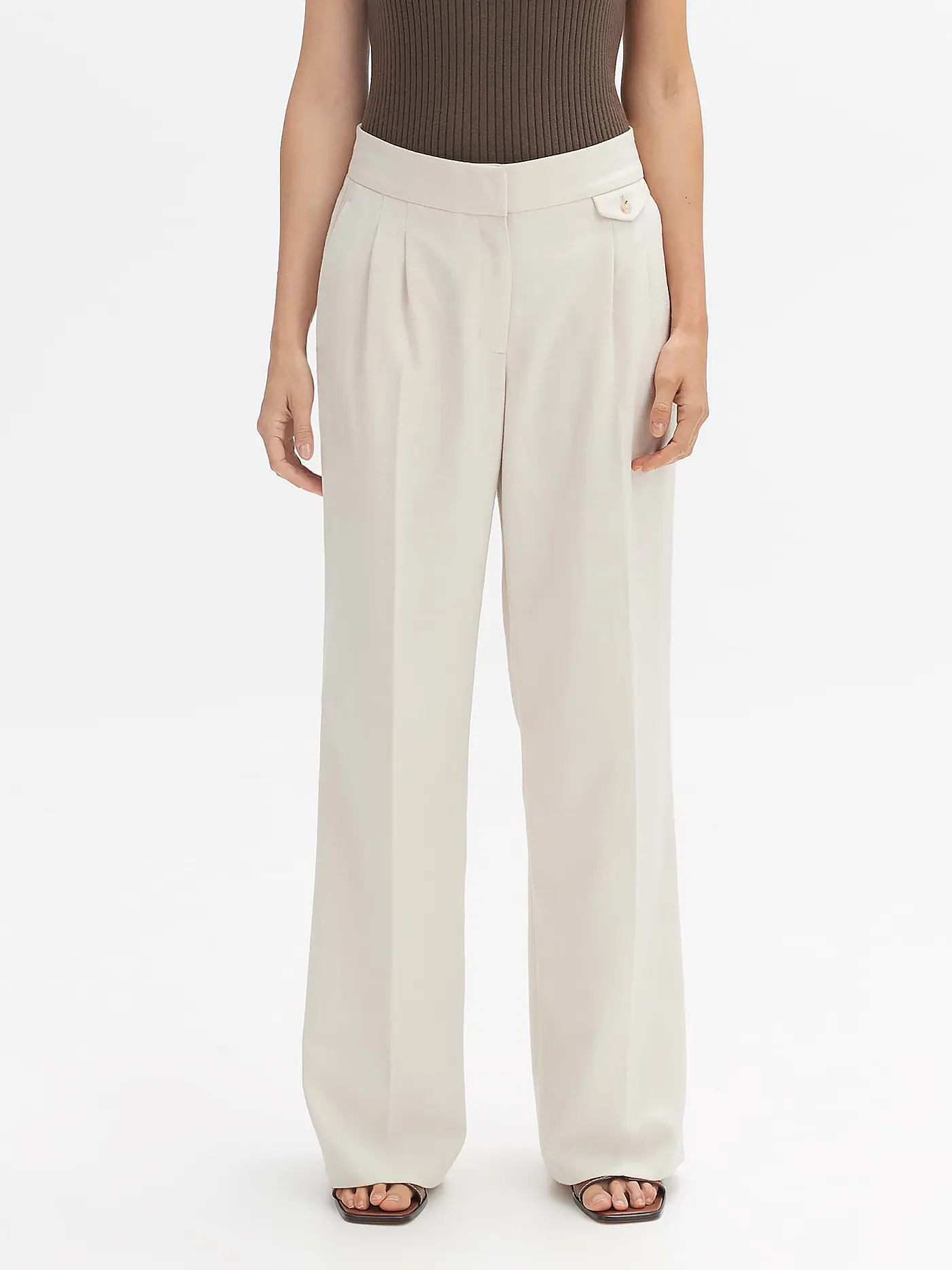 OPUS | Marlenehose MARZENA | weiss