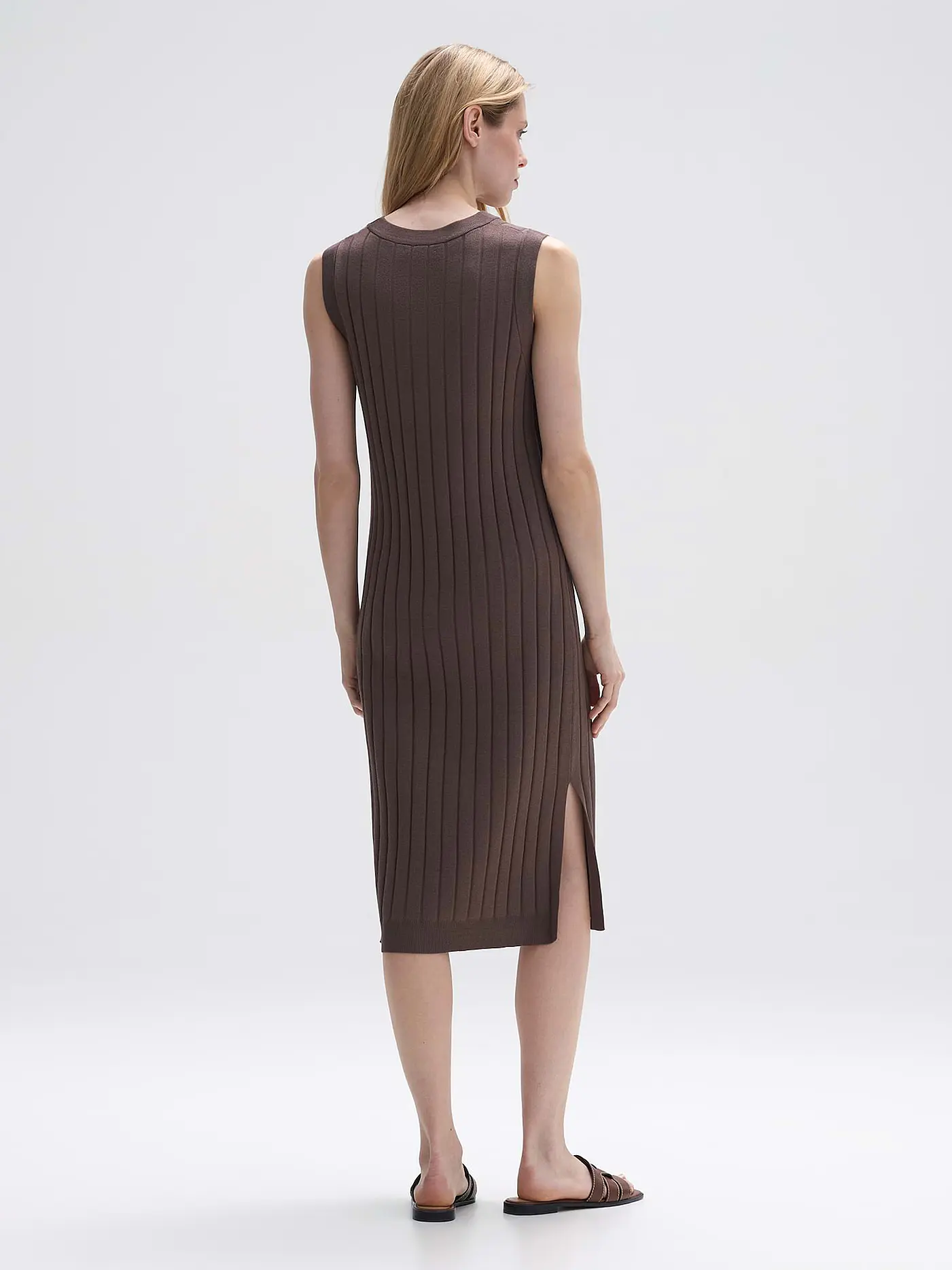 OPUS | Midikleid WASISI | braun
