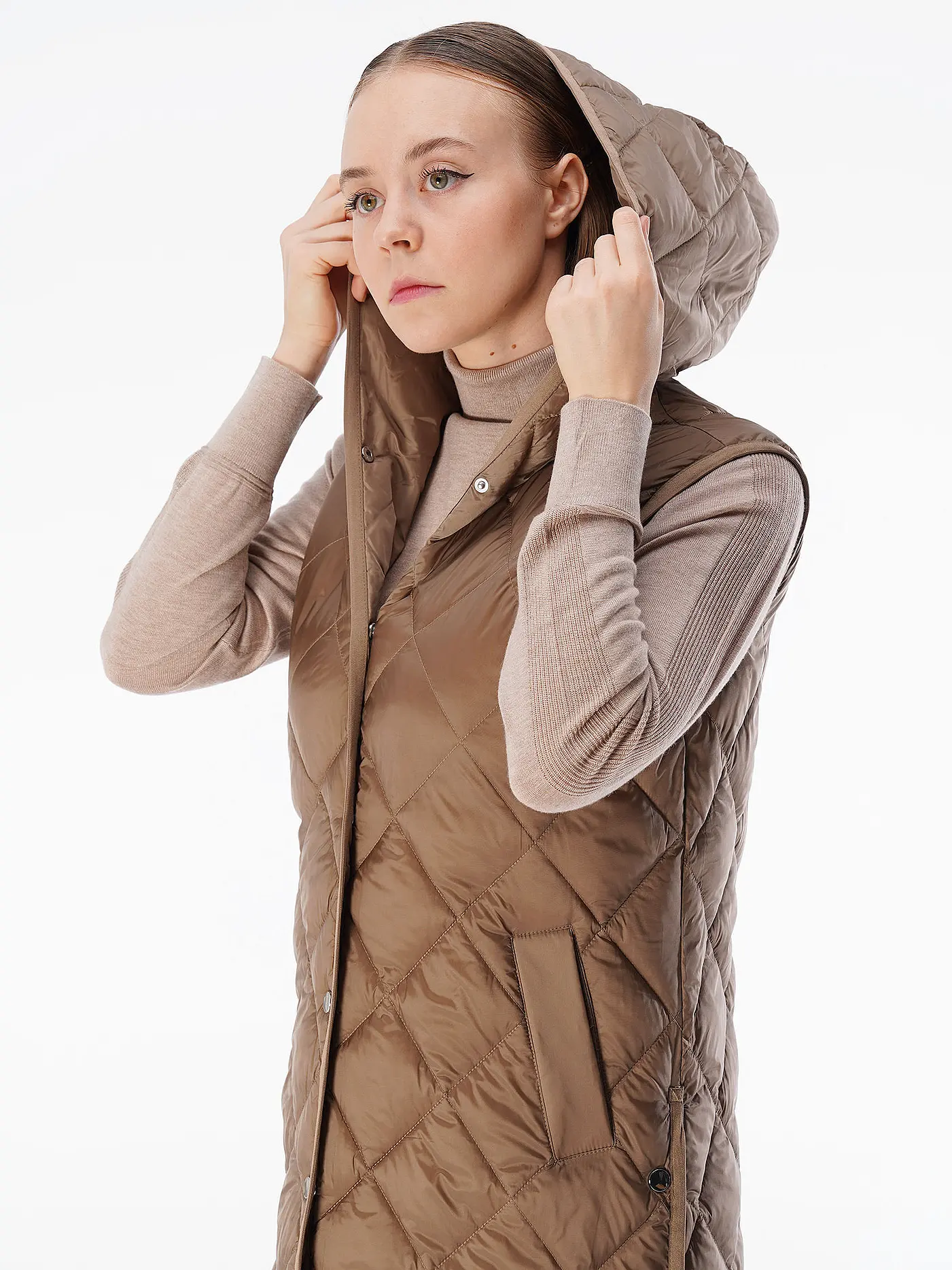 OPUS | Steppgilet WIAMANT | hellbraun