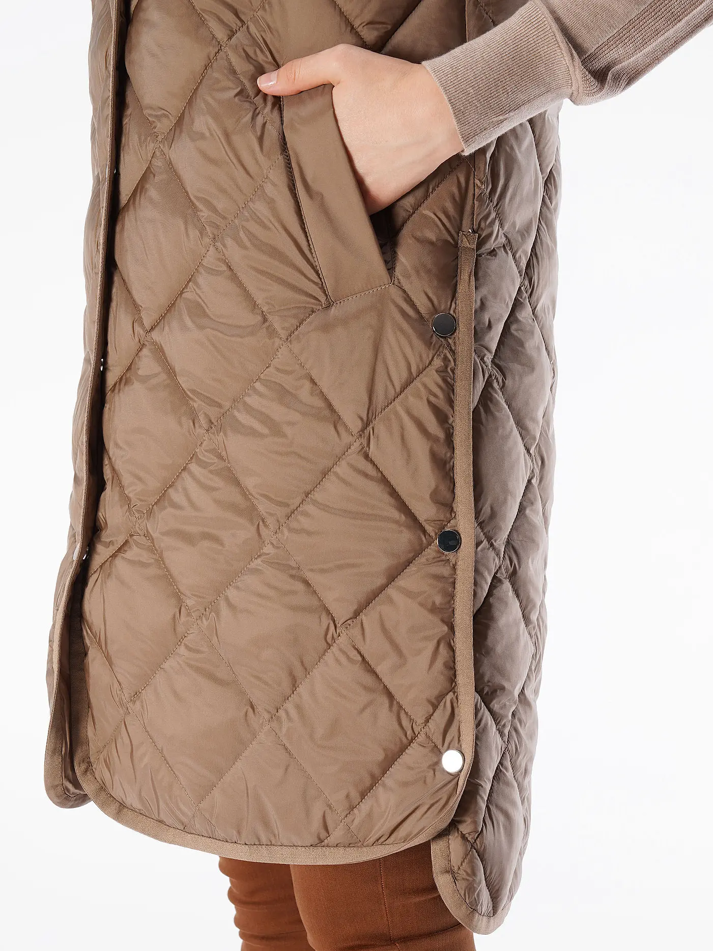 OPUS | Steppgilet WIAMANT | hellbraun