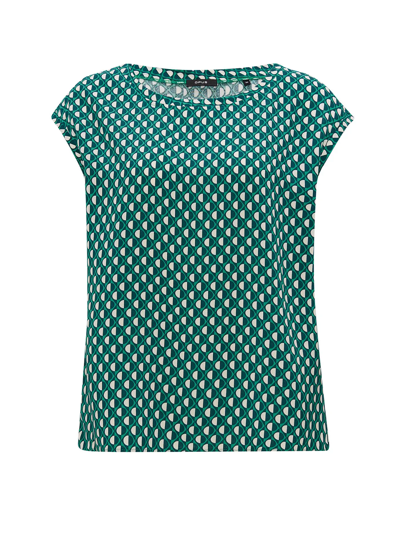 OPUS | T-Shirt FAUNI | dunkelgrün