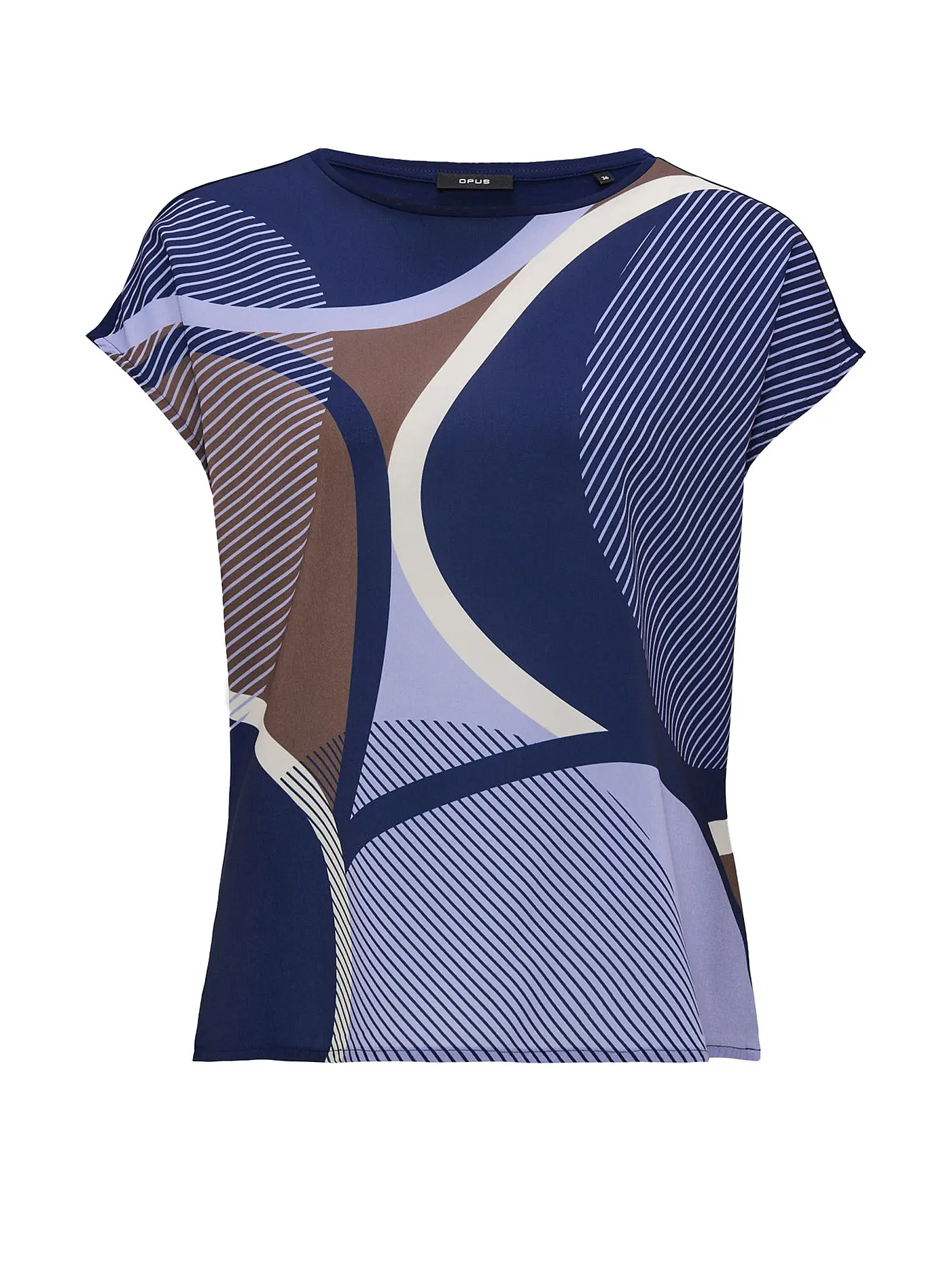 OPUS | T-Shirt SADOLI PRINT | blau
