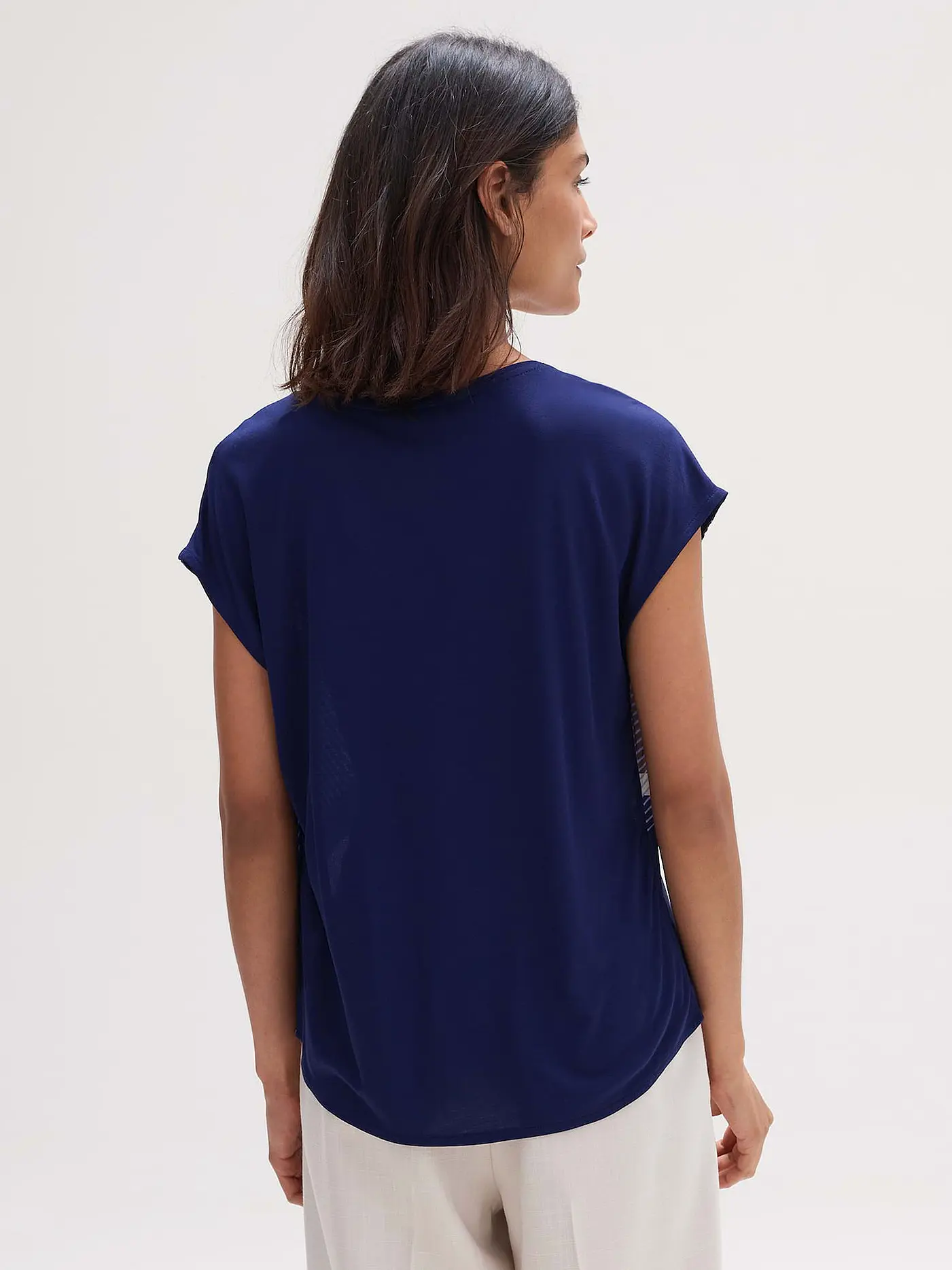 OPUS | T-Shirt SADOLI PRINT | blau