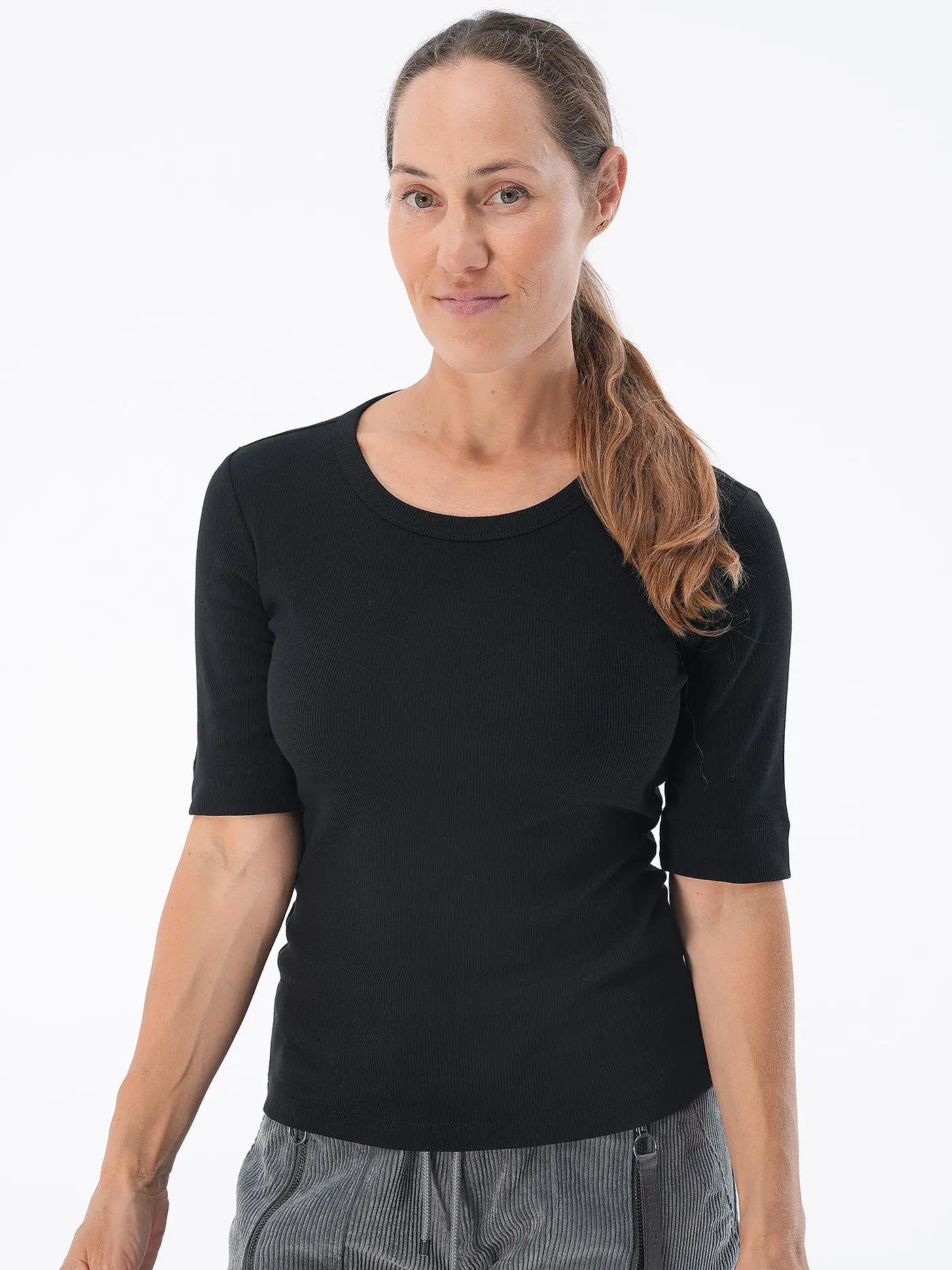 OPUS | T-Shirt SUSTAFA | schwarz