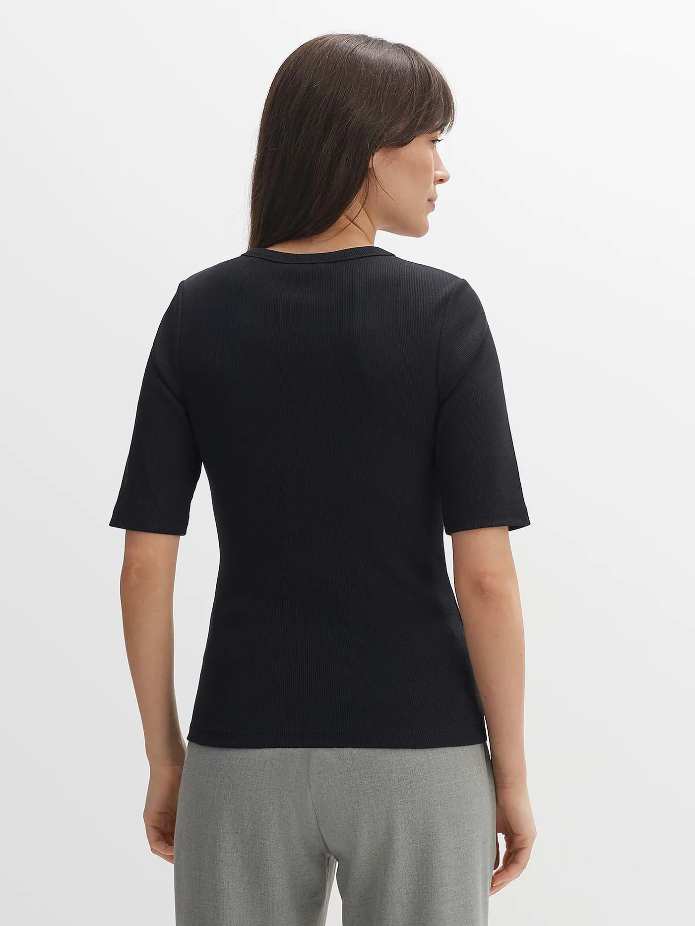 OPUS | T-Shirt SUSTAFA | schwarz