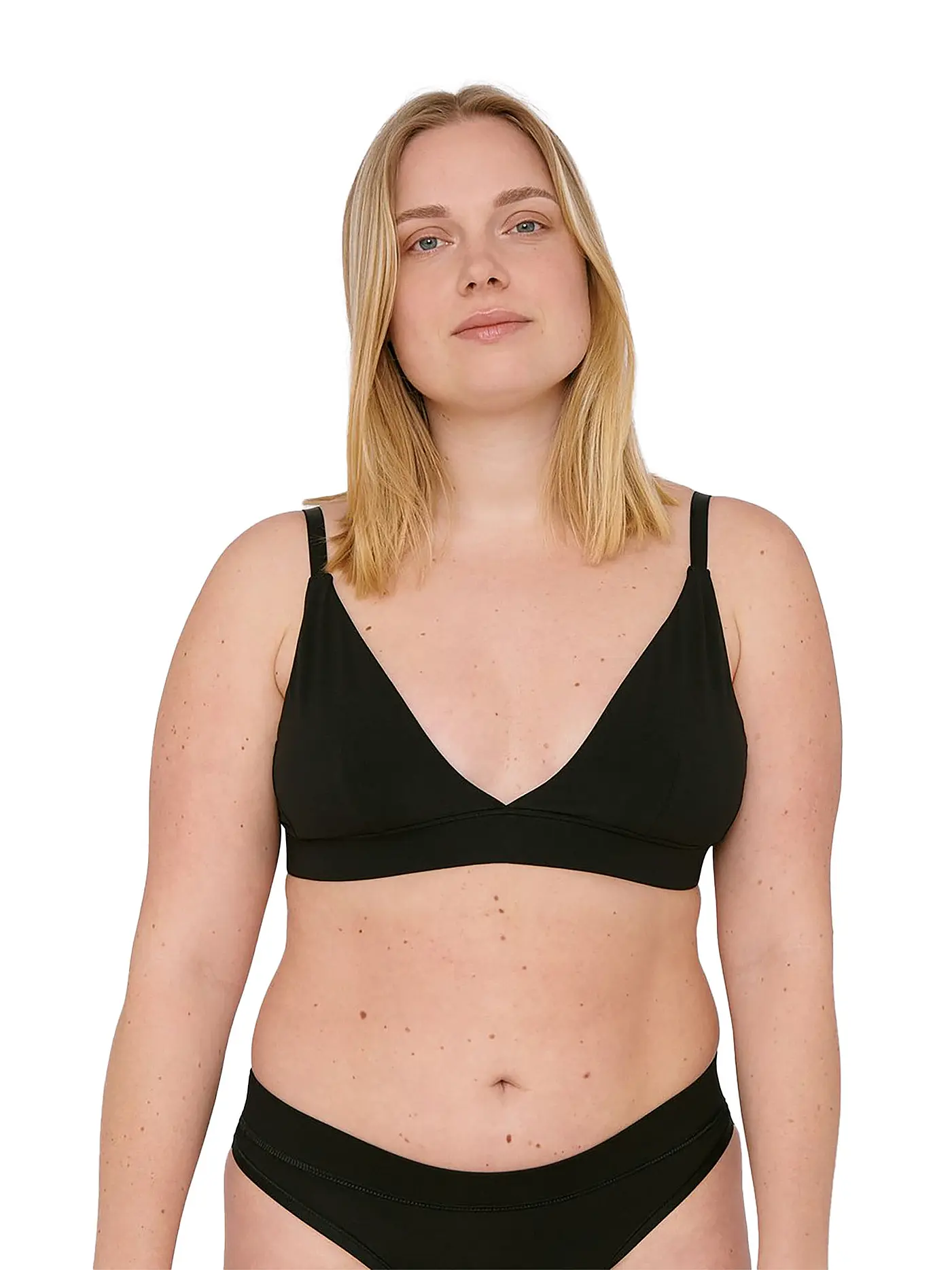 ORGANIC BASICS | Triangle BH gefüttert dusty red  | schwarz