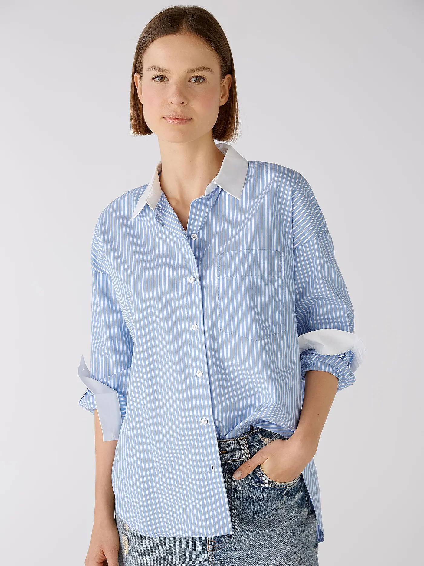 OUÍ | Hemdbluse | hellblau