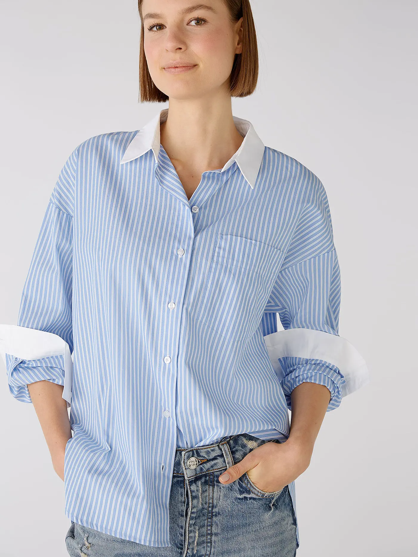 OUÍ | Hemdbluse | hellblau