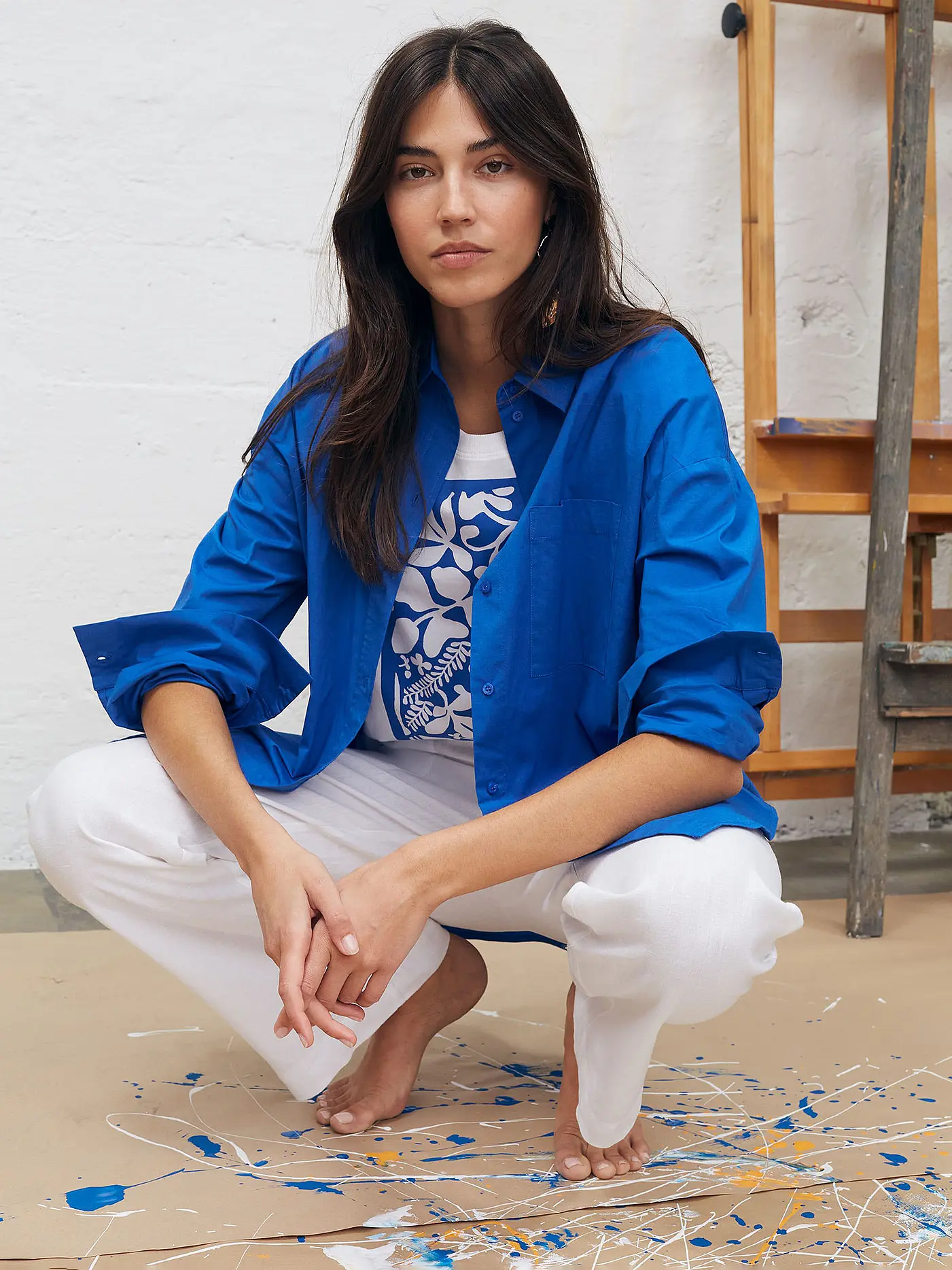 OUÍ | Leinenhose | weiss