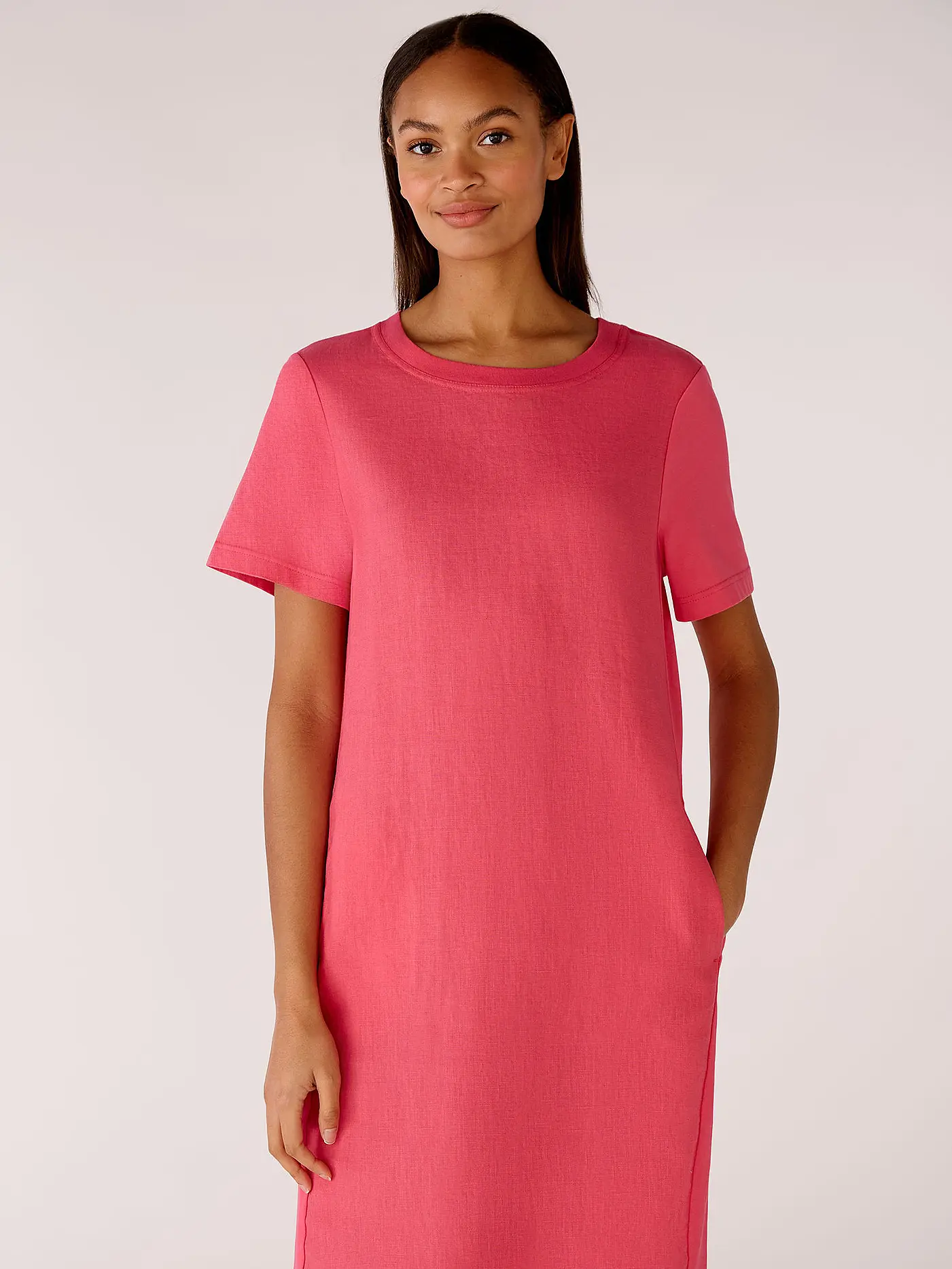OUÍ | Leinenkleid | pink