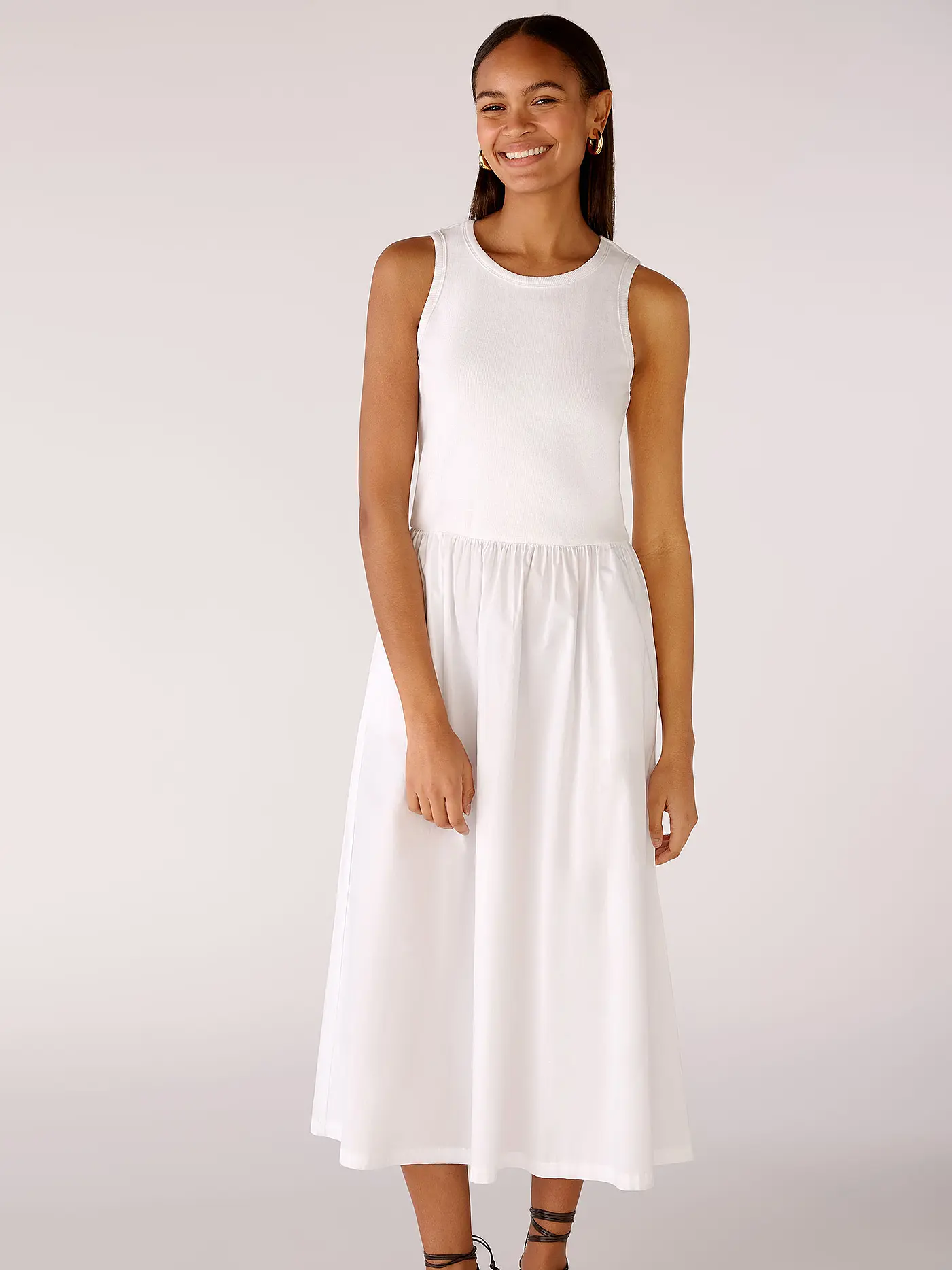 OUÍ | Midikleid | weiss