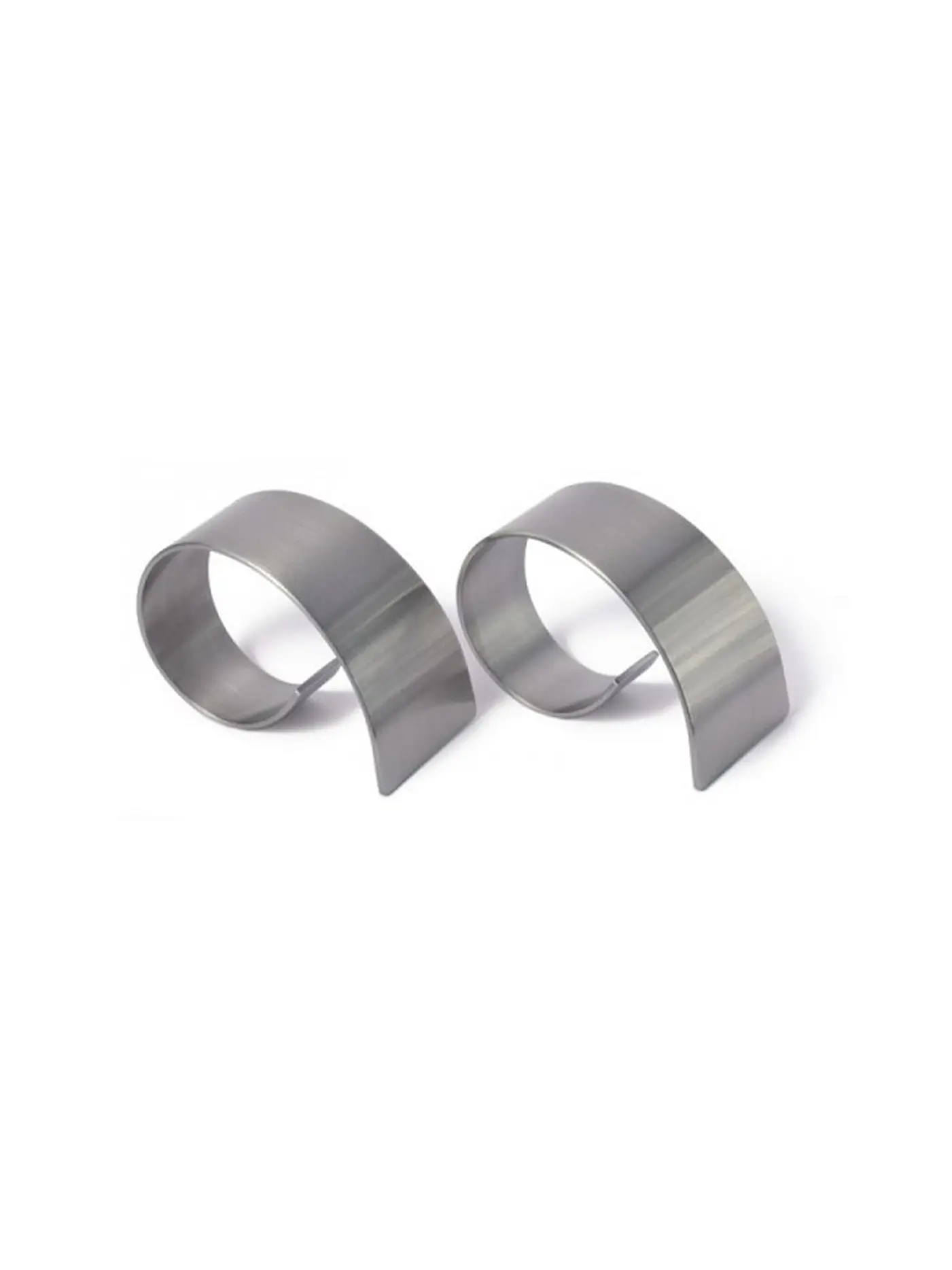 PAPER+DESIGN | Serviettenringe - Set 2er Edelstahlt 4cm | silber