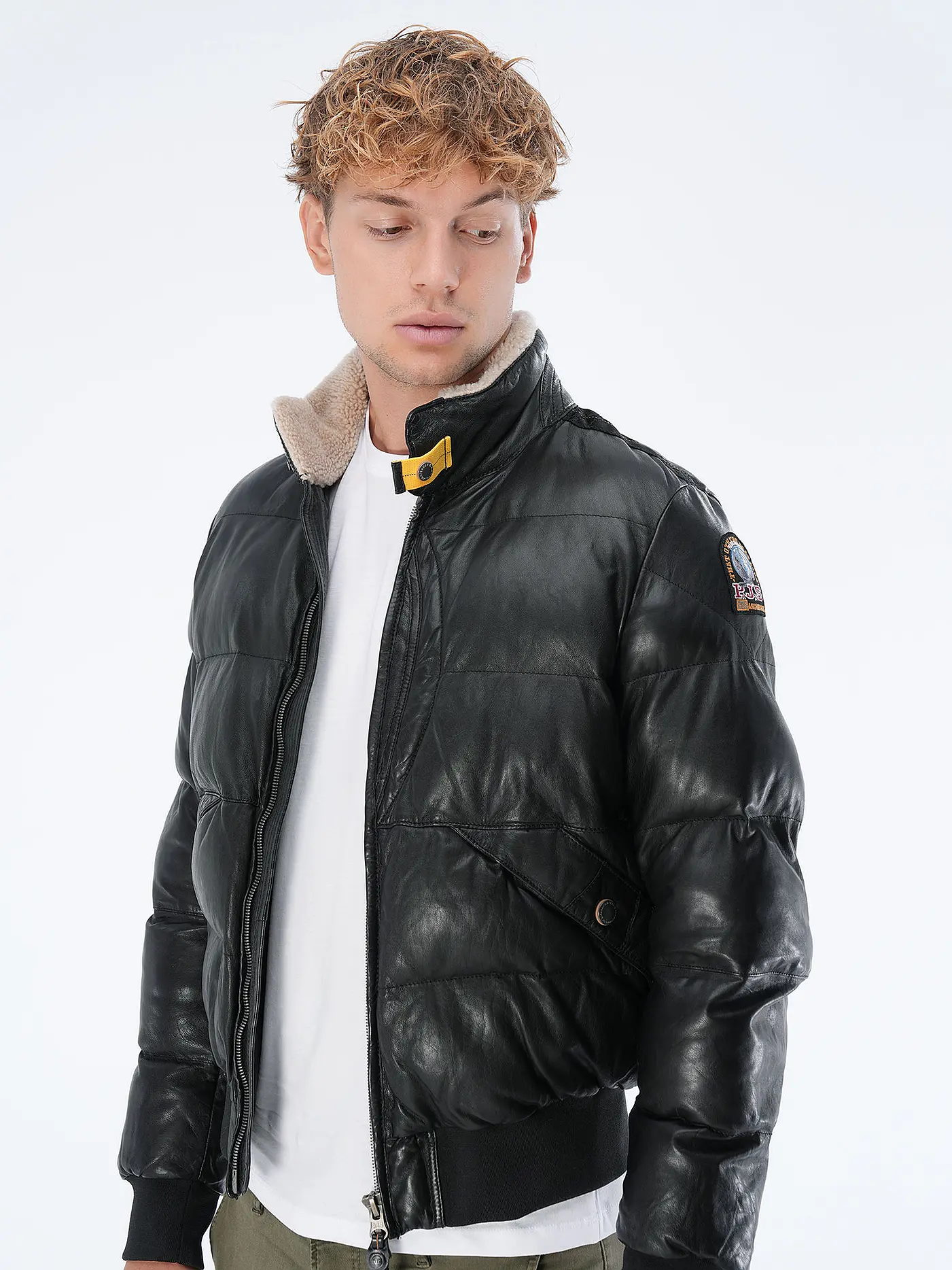 PARAJUMPERS | Lederjacke ALF | schwarz